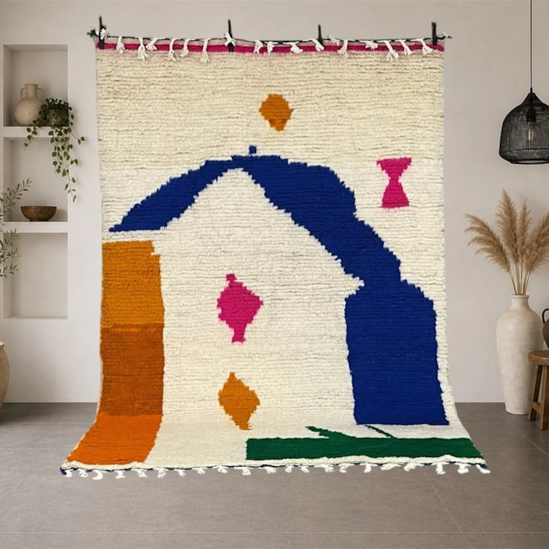 Berber, Azilal Berber rug – Colorful abstract design - Carpet - 238 cm - 164 cm