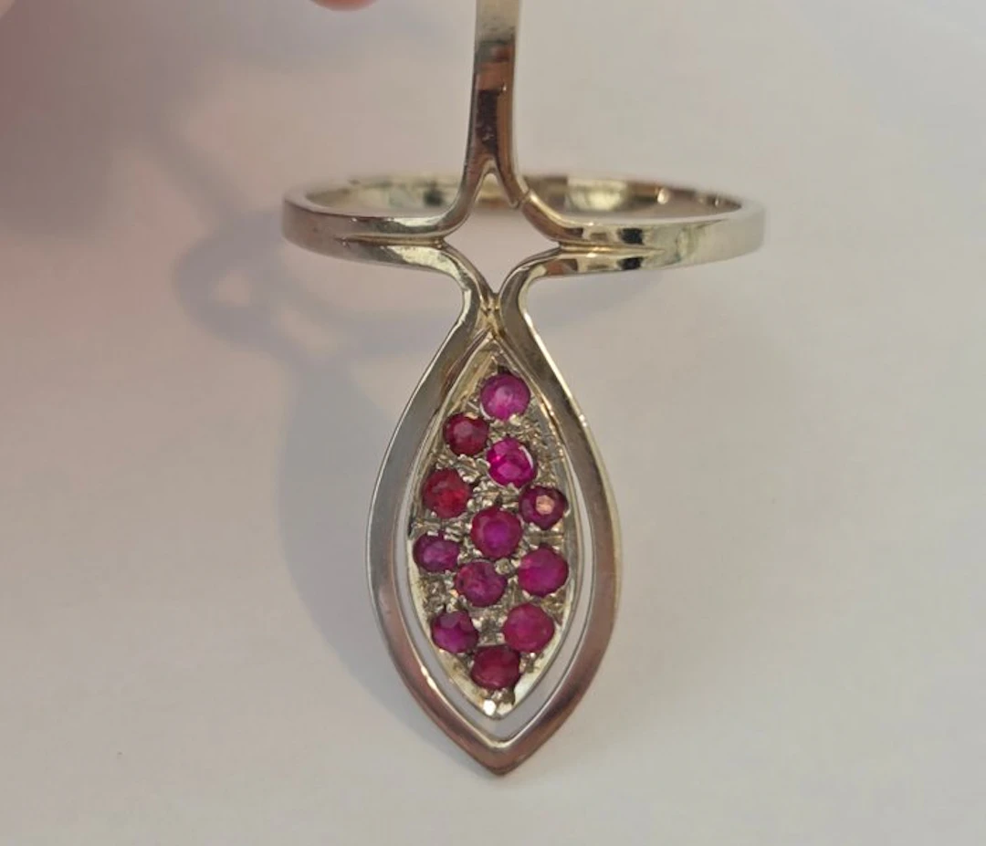 Ring - 18 kt. White gold Pearl - Ruby