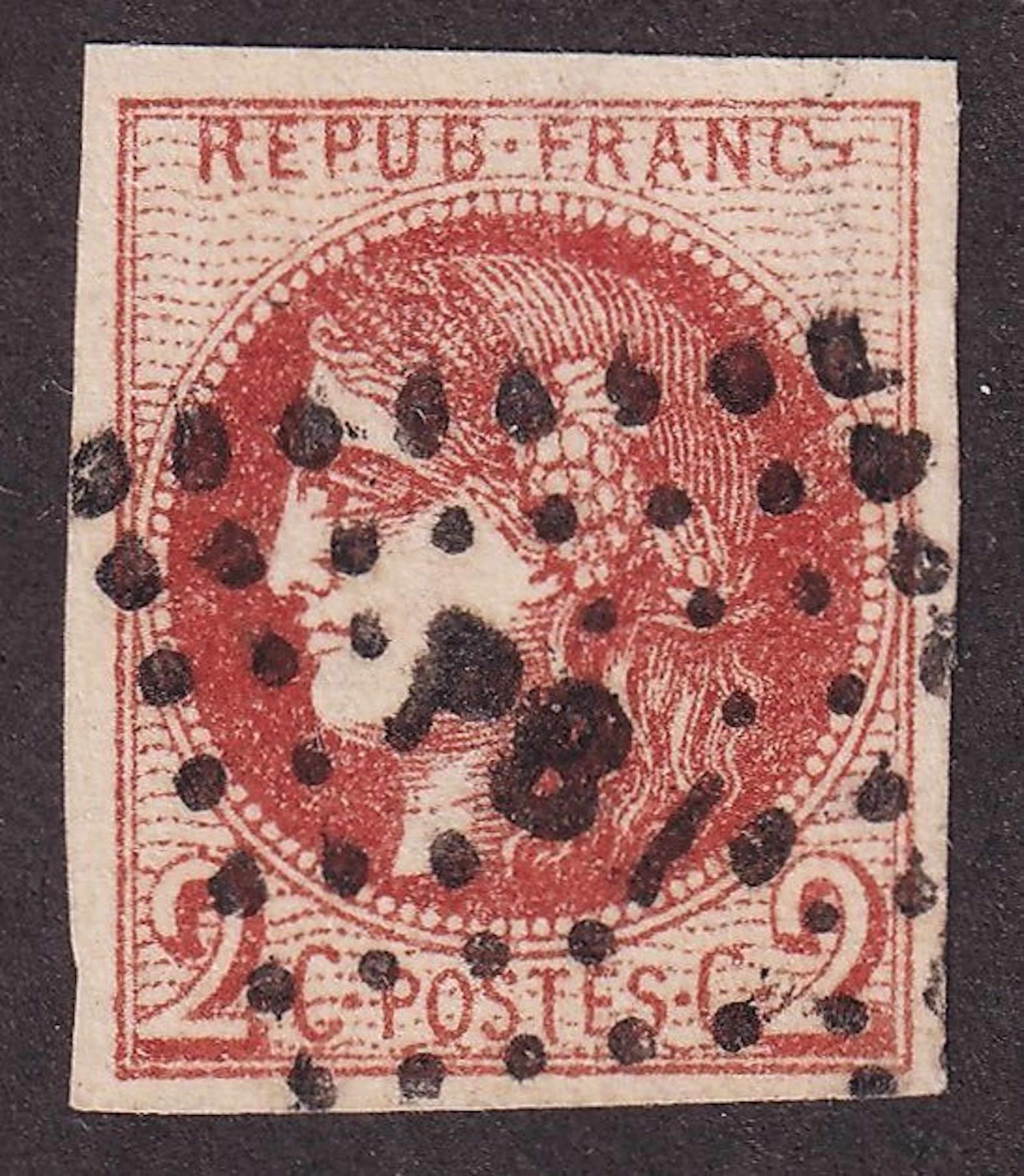 France - 2c brick red - signed Benoit Chandanson (Maison...