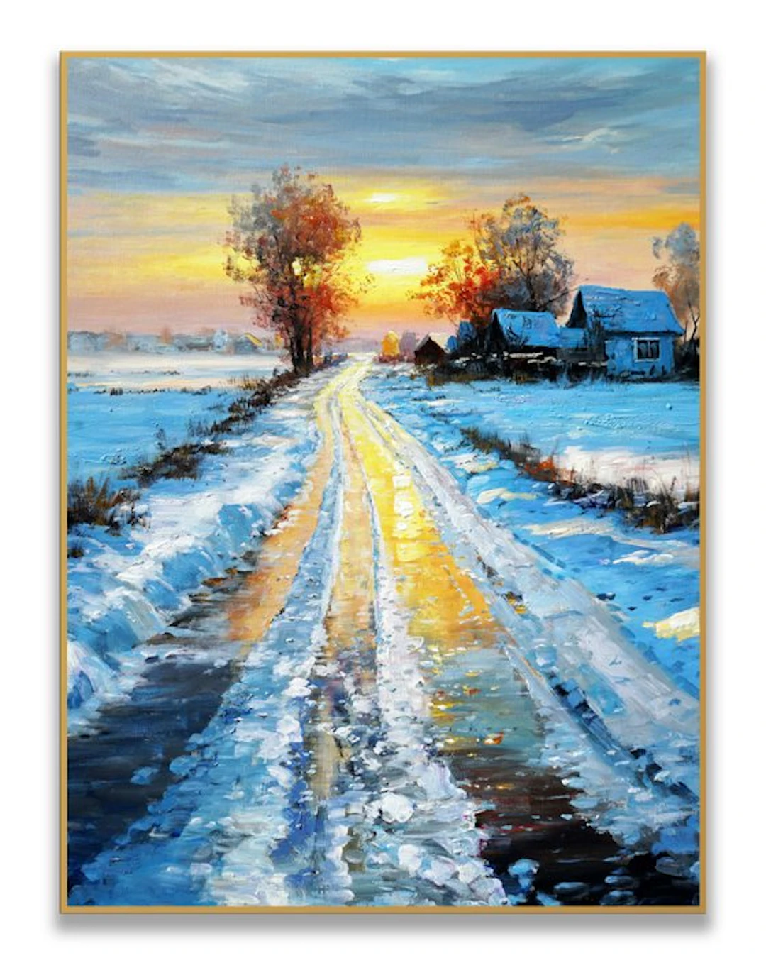Stefano - Winter Road at Sunset