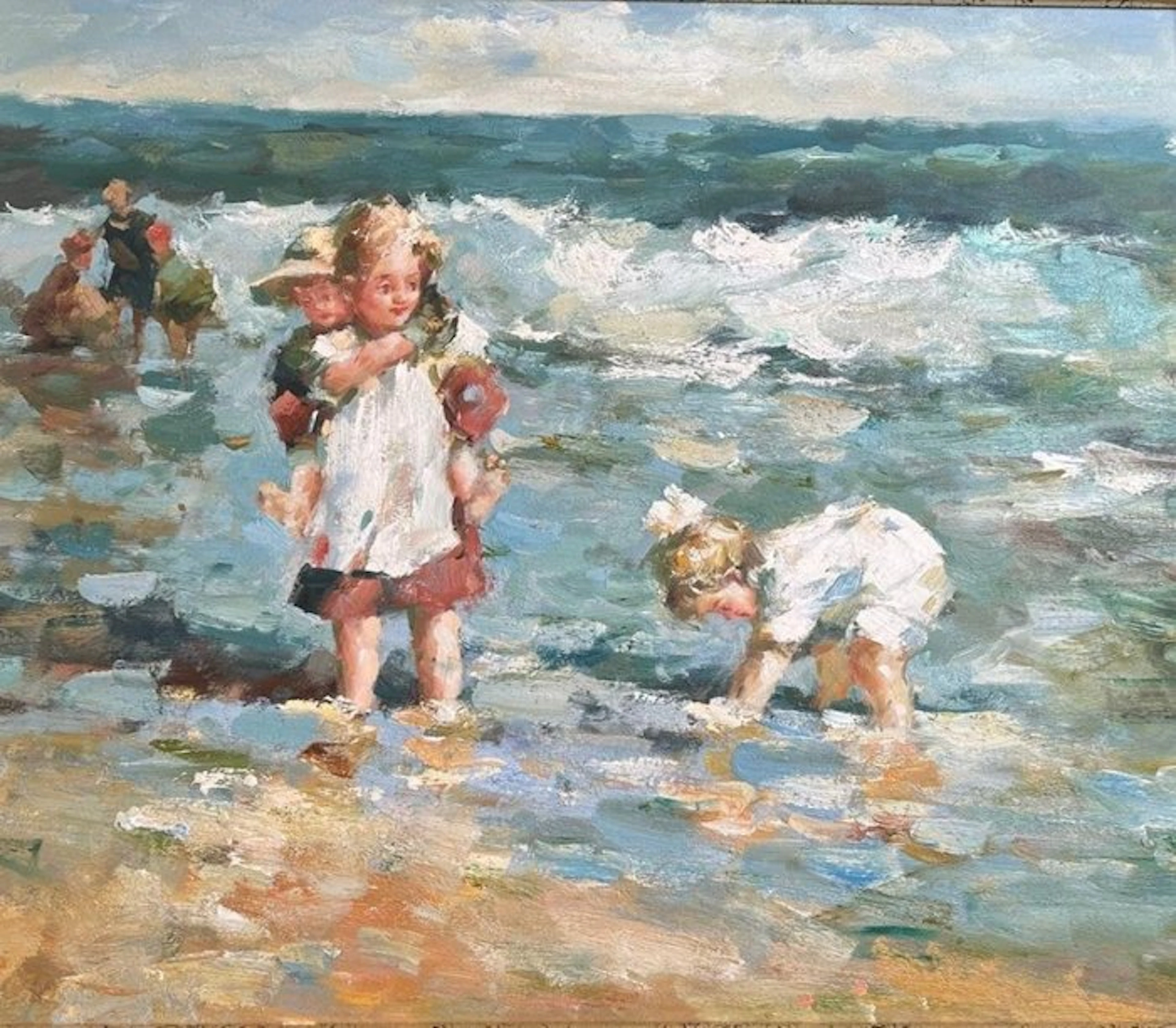 v. Hooff (XX-XXI) - Kinderen spelend aan het strand