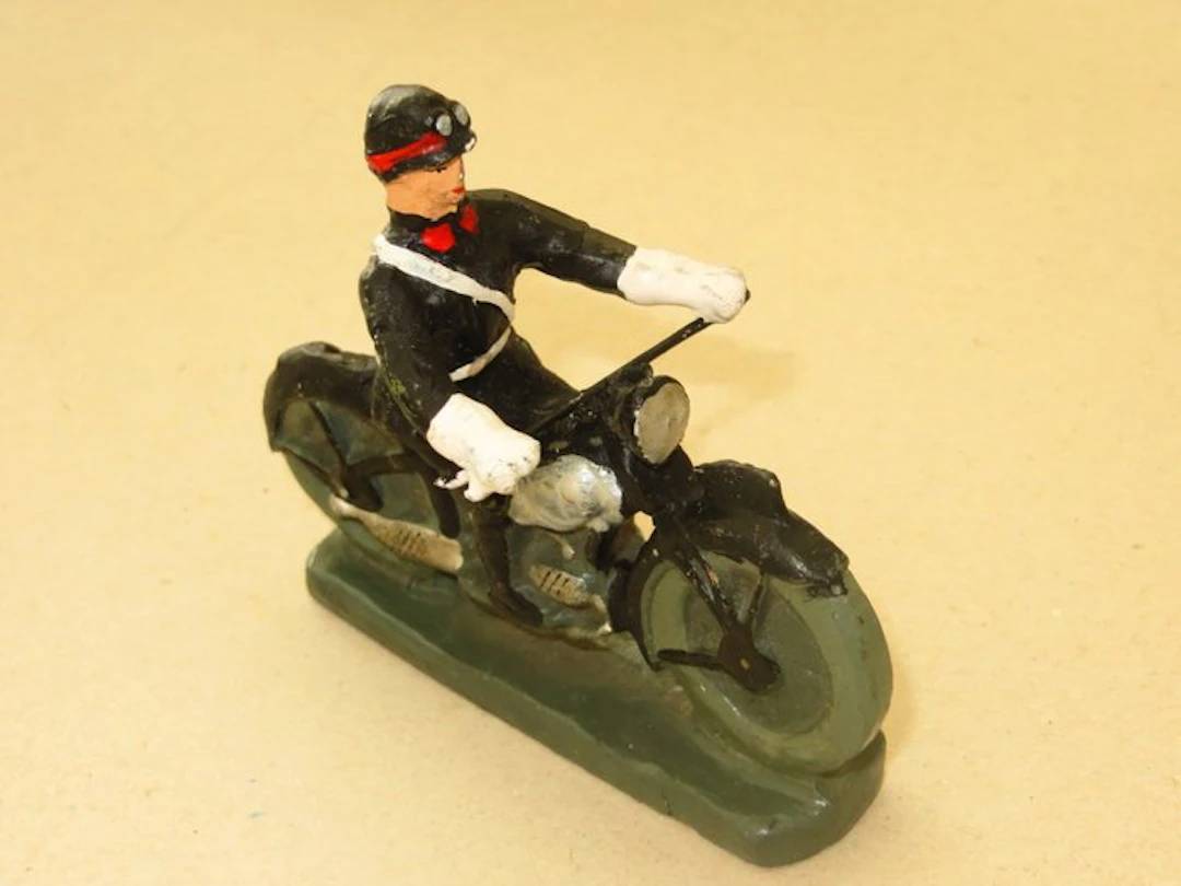 Durso - Figure - durso moto gendarme très rare no lineol...