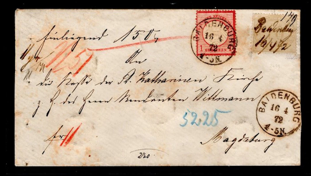 German Empire 1872 - Insured letter from...