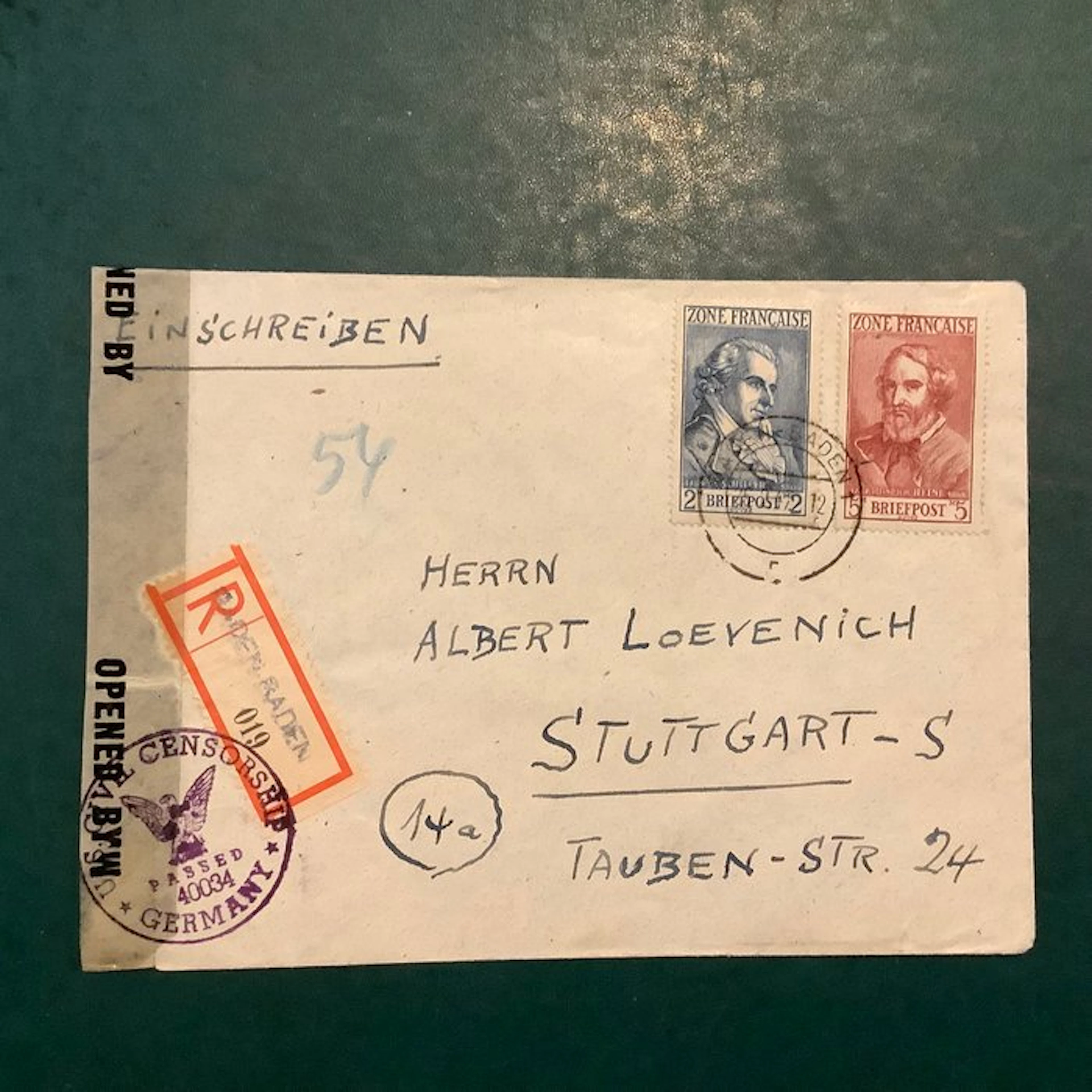 Allied Occupation - Germany (French zone) 1945 - 2- and...