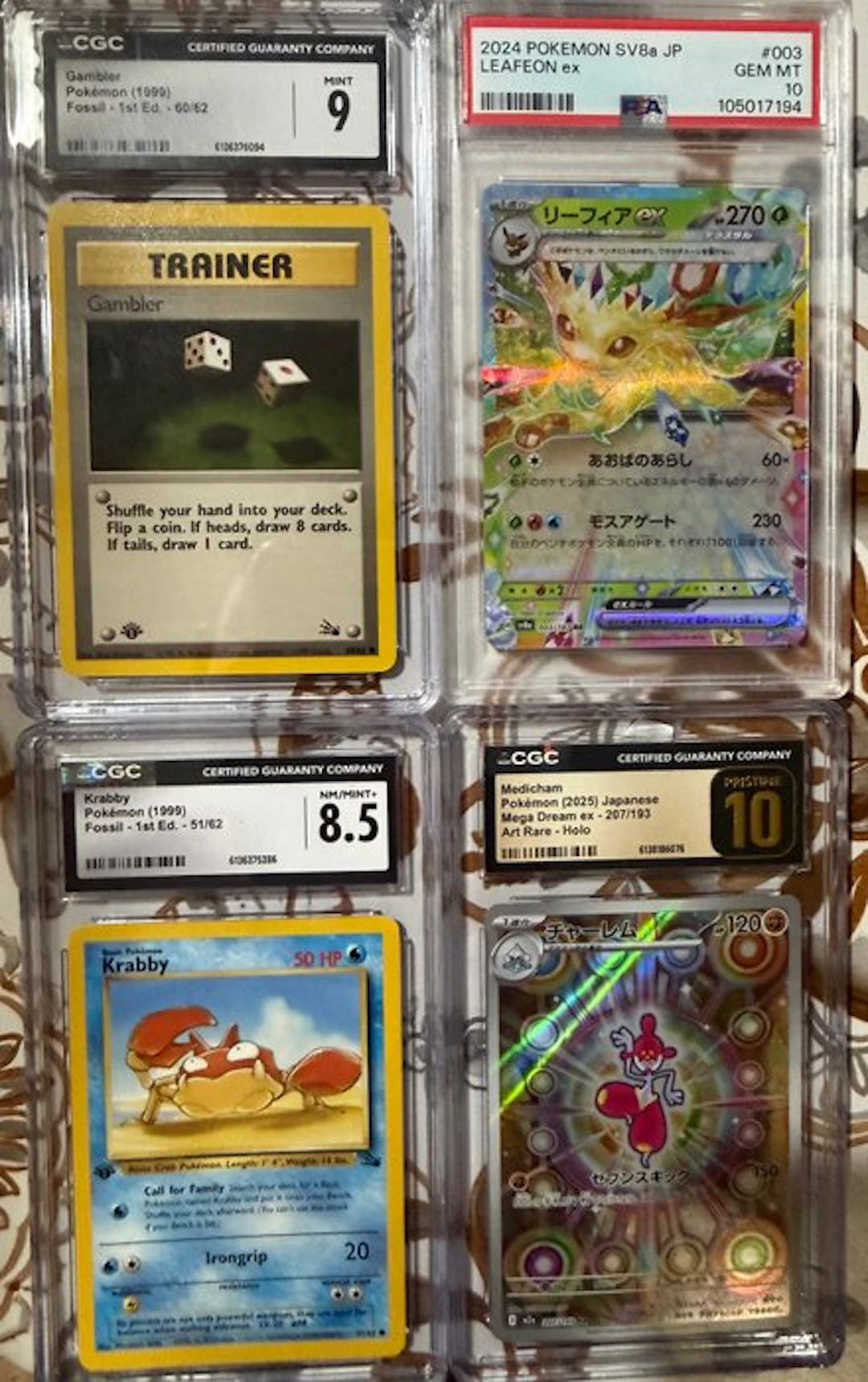 Pokémon - 4 Graded card - Krabby