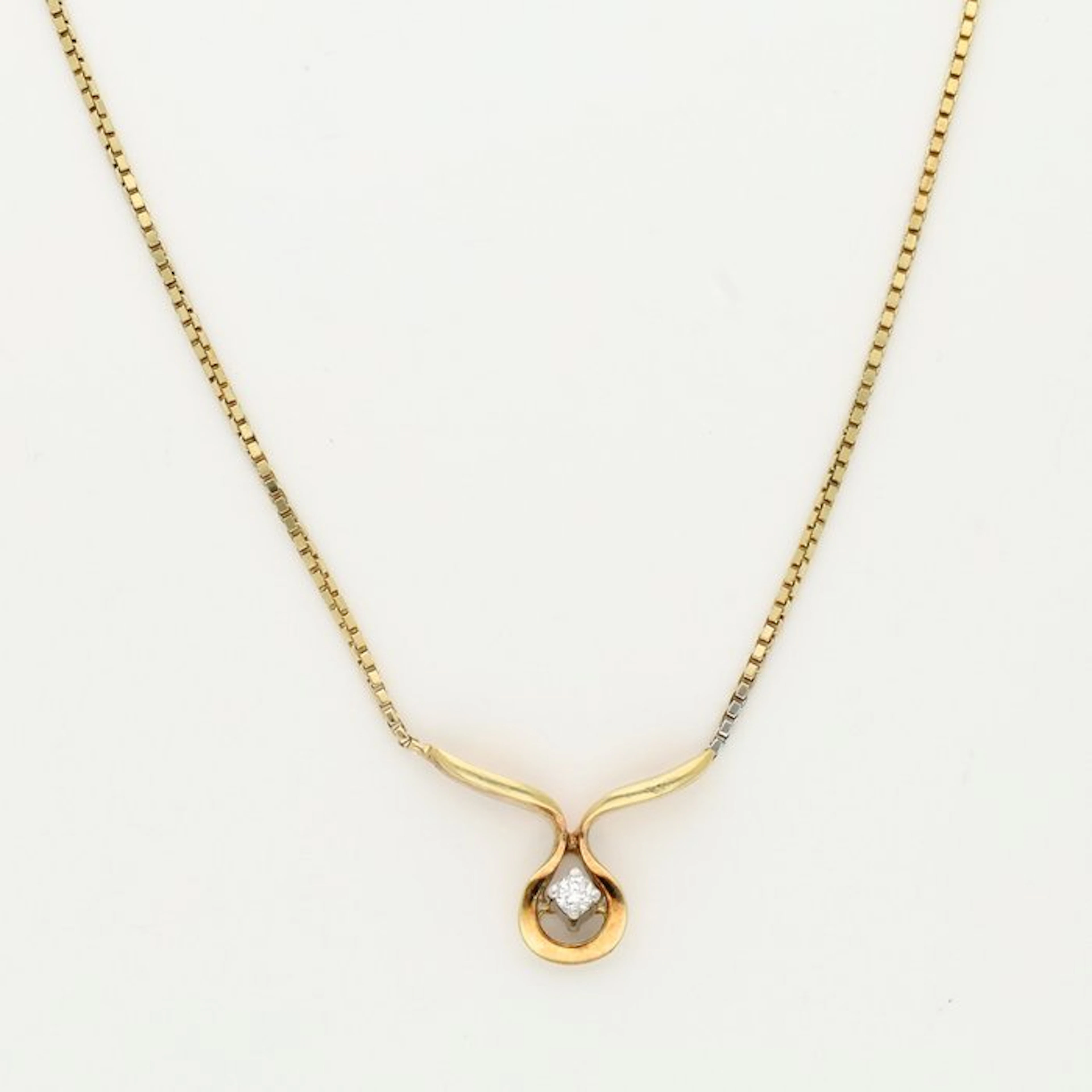 Chain - 14 kt. Yellow gold Diamond (Natural)