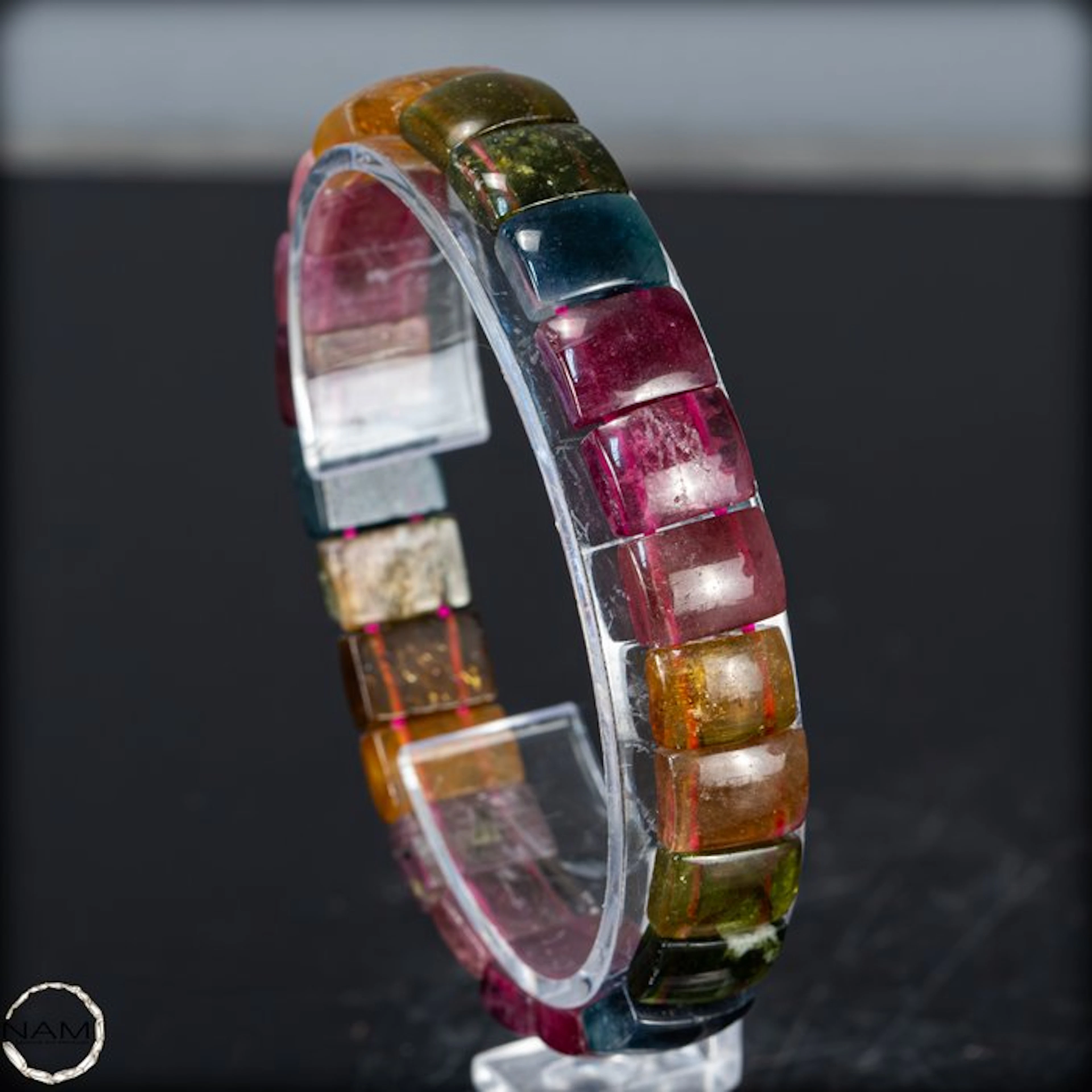Rare Natural Tourmaline Bracelet - 100.45 ct- 20.09 g