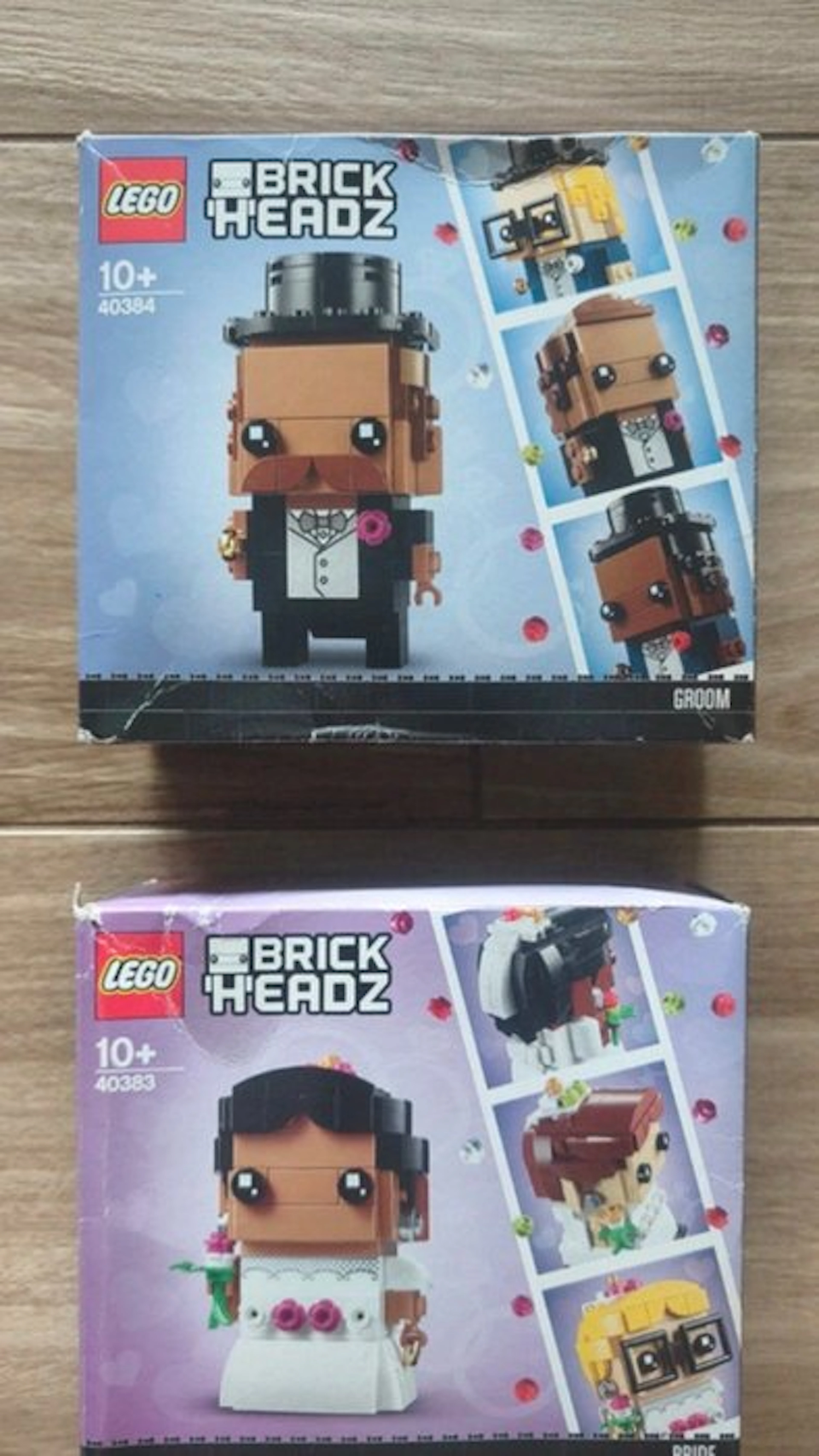 LEGO Set - BrickHeadz - BrickHeadz Groom (40384) & Bride (40383)