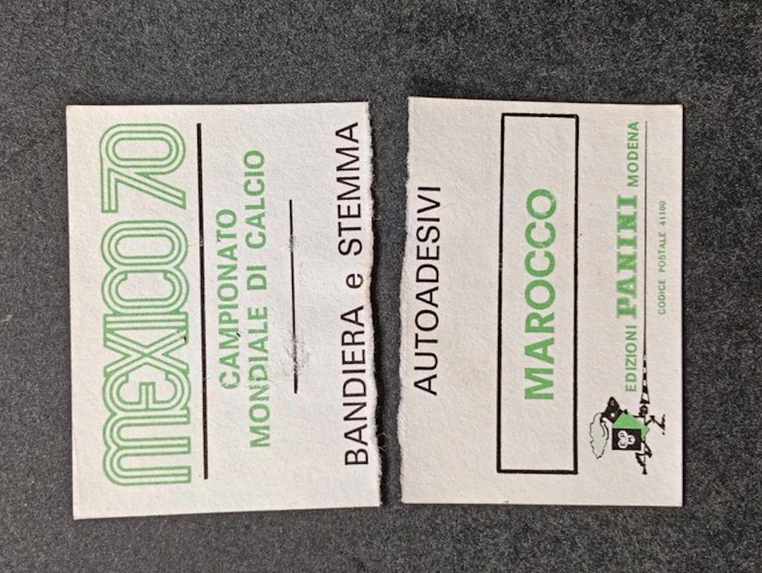 Panini Mexico 70 - Marocco Velina originale - Rec Sticker - Good (GD)