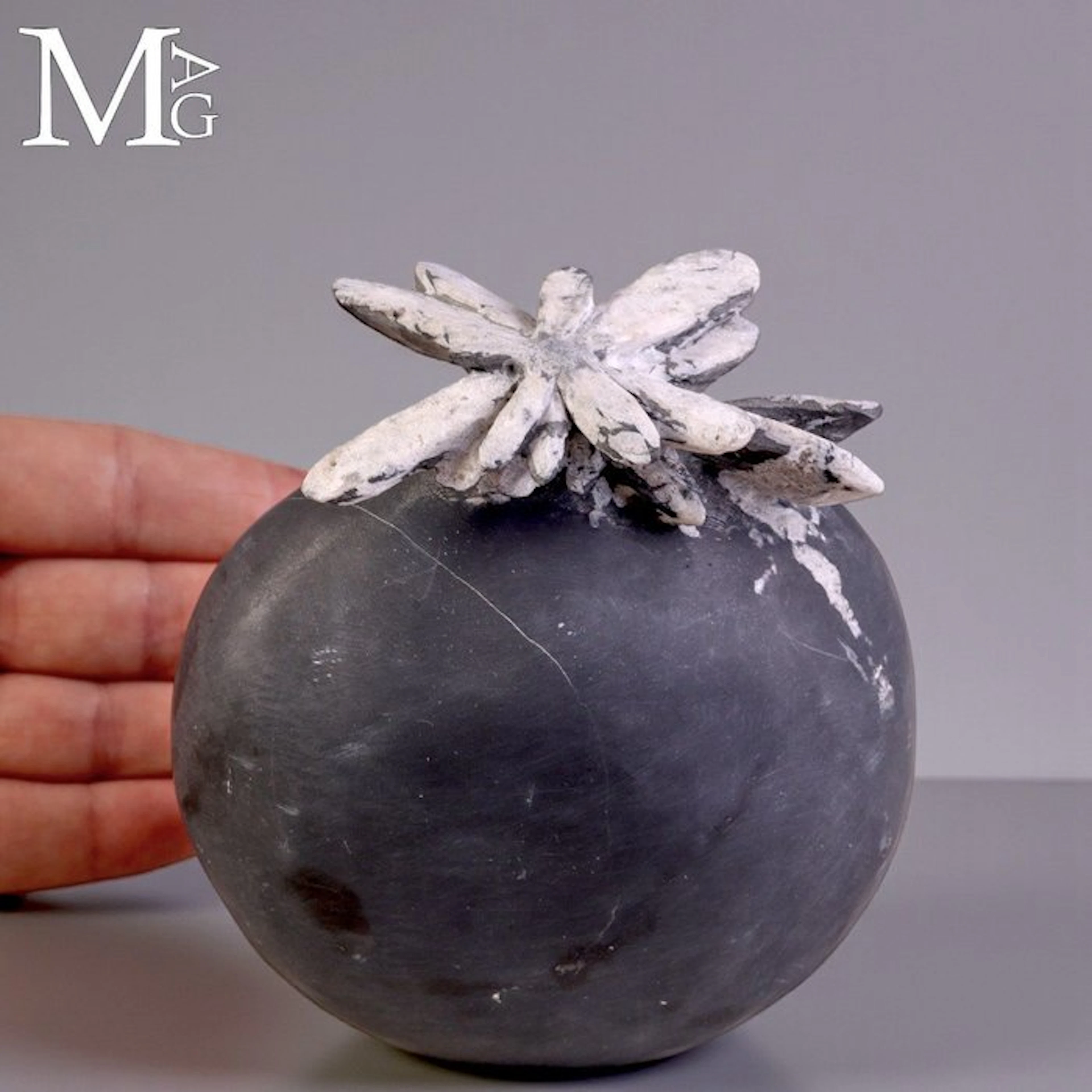 Sculpted Chrysanthemum Stone with Natural Celestite...