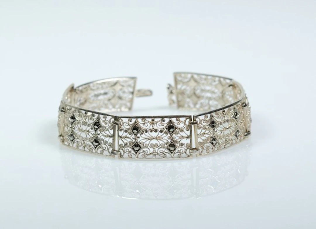 - 800 silver - marcasite - Vienna, Austria - Bracelet