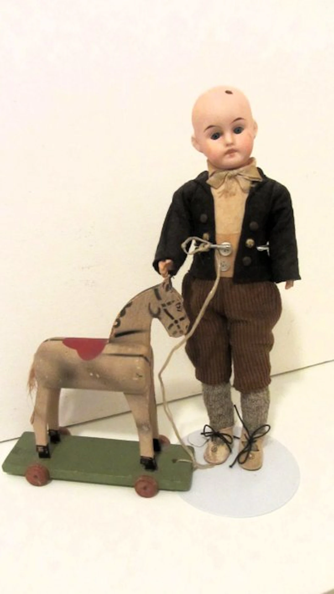 Theodor Degenring ,antieke pop met paardje - Doll Made in...
