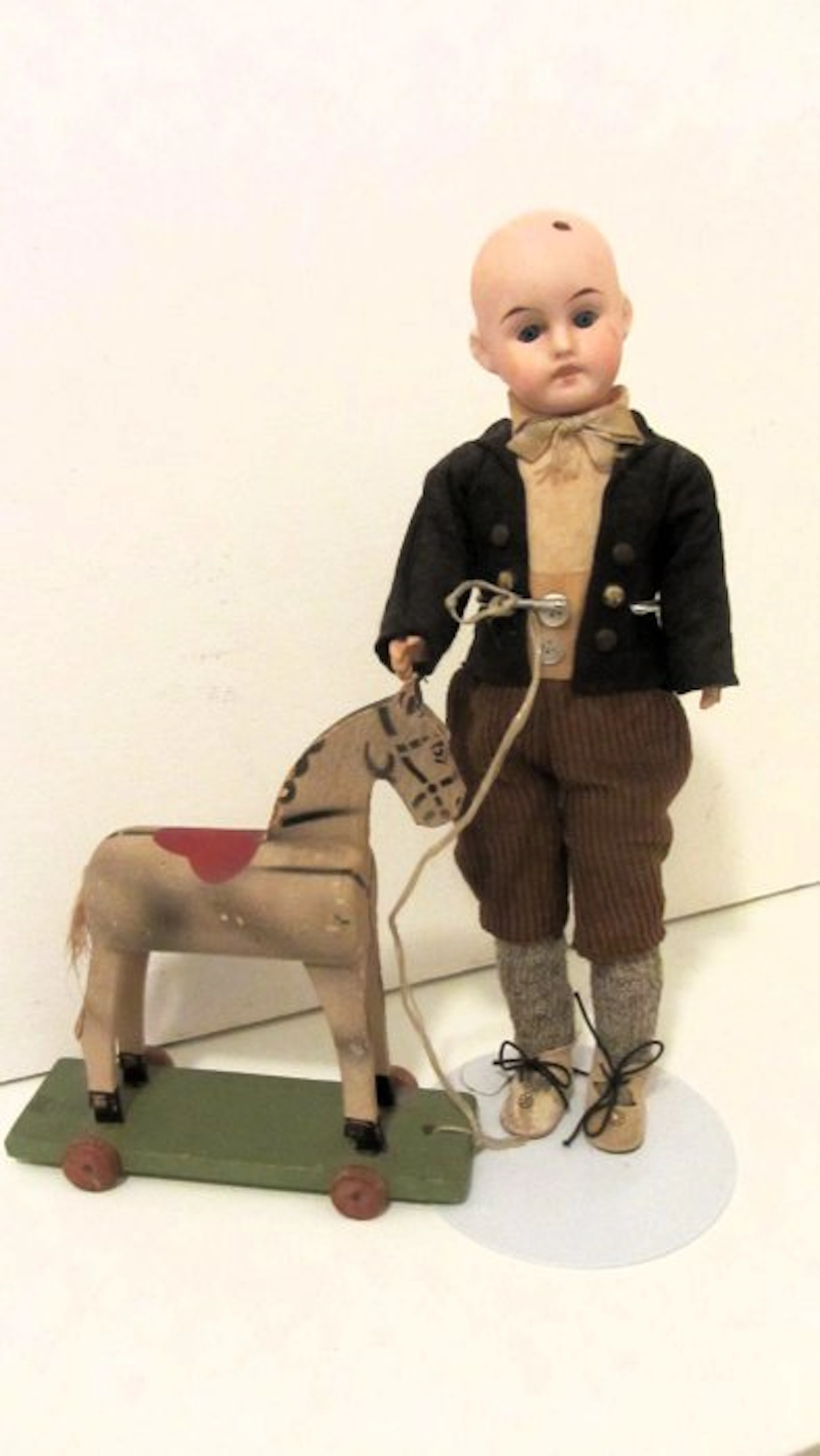 Theodor Degenring ,antieke pop met paardje - Doll Made in...