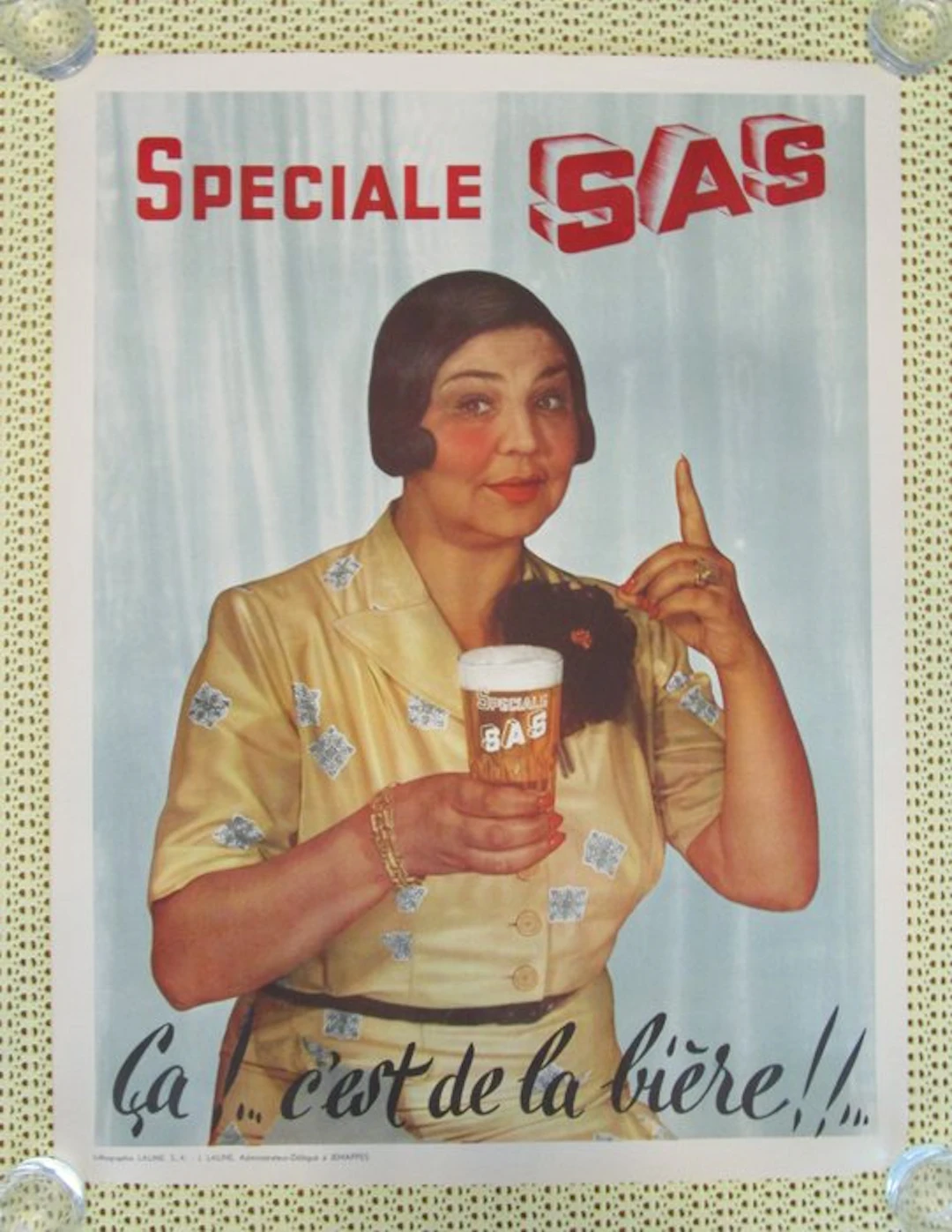 onbekend - Lithographie LALINE S.A. - Speciale SAS Bier - 1950s