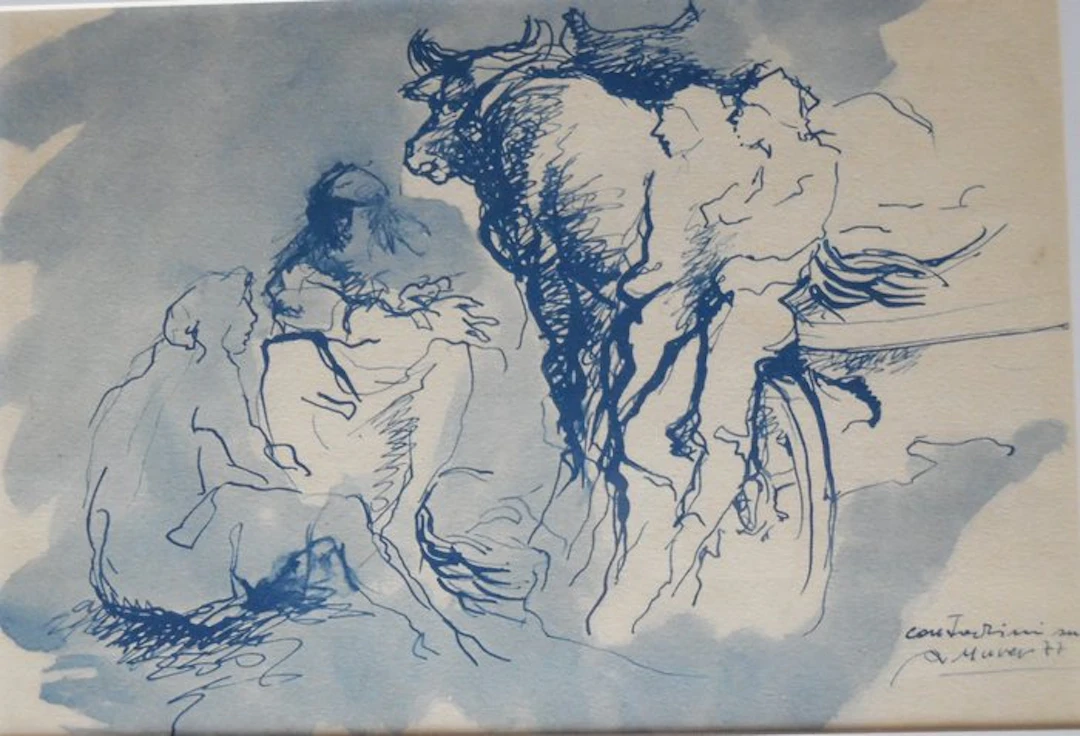 Augusto Murer (1922-1985) - Contadini sul campo