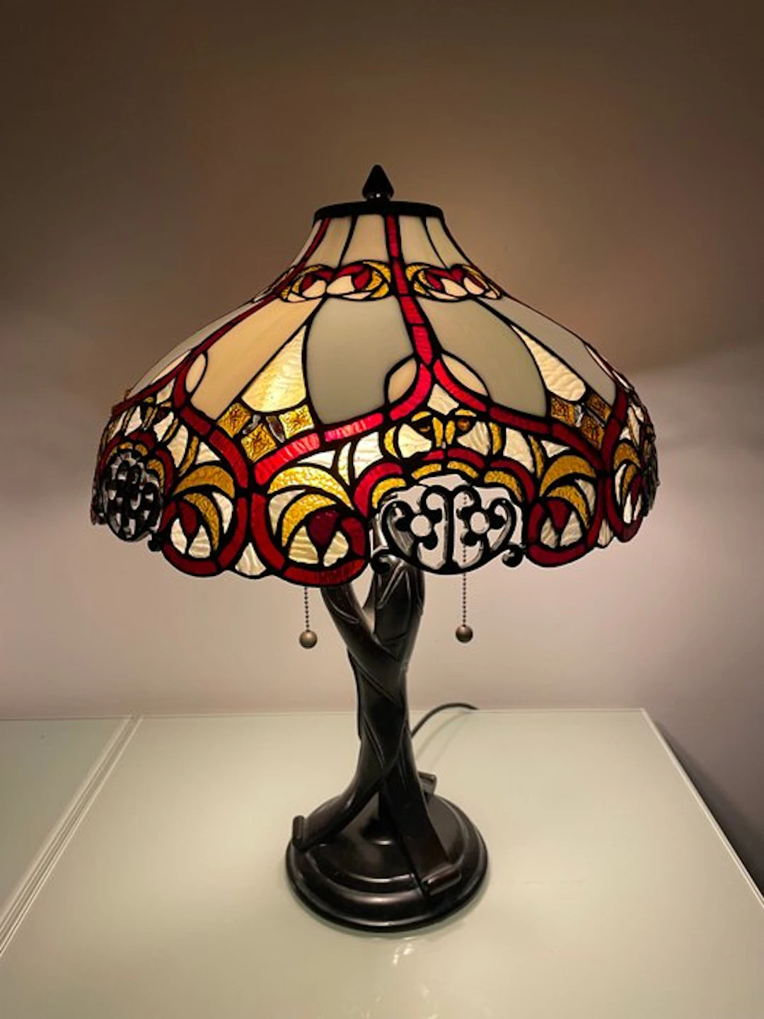 Table lamp - Glass, Lead - Tiffany Style Art Nouveau