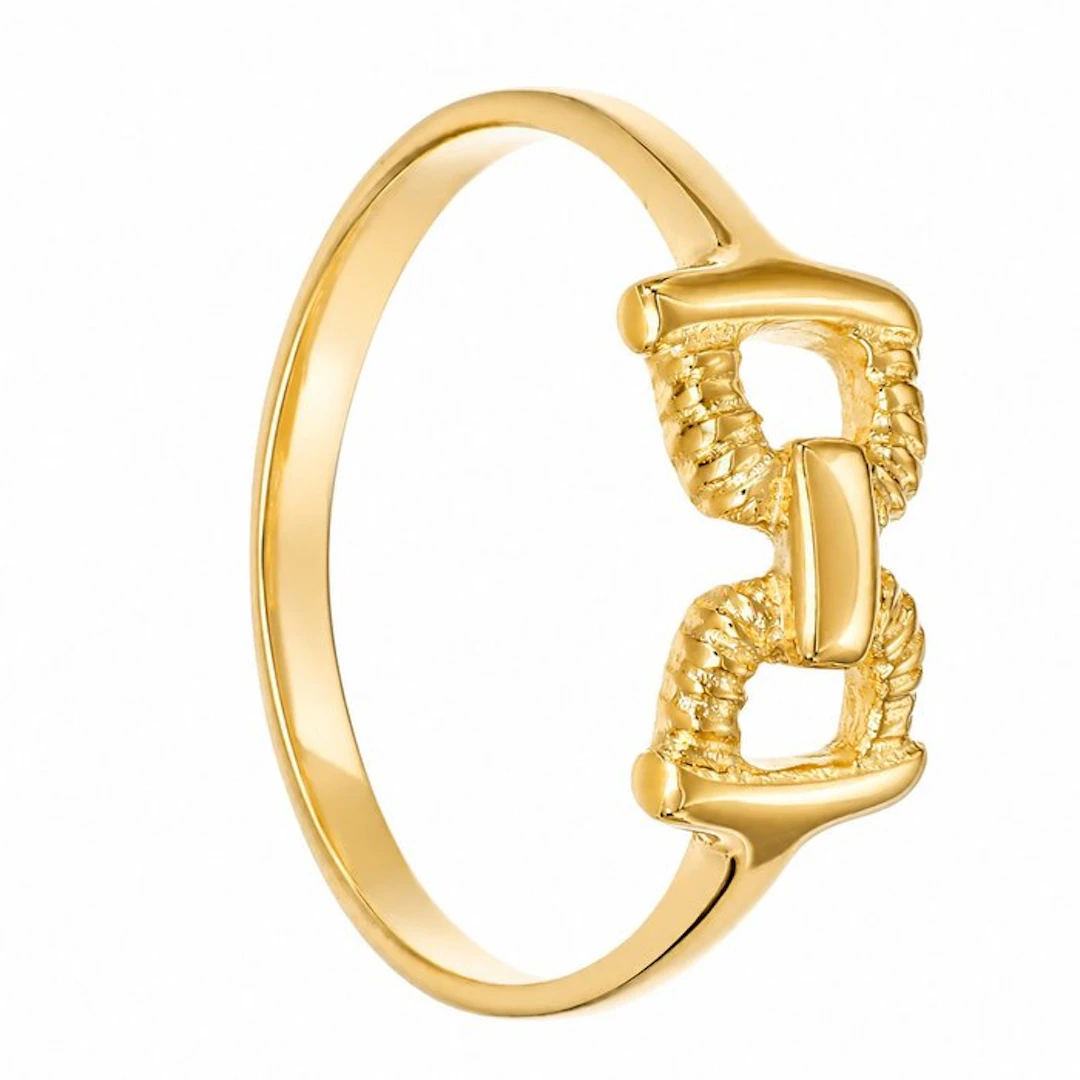 No reserve price - Ring - 18 kt. Yellow gold - Made in Italy - Handmade