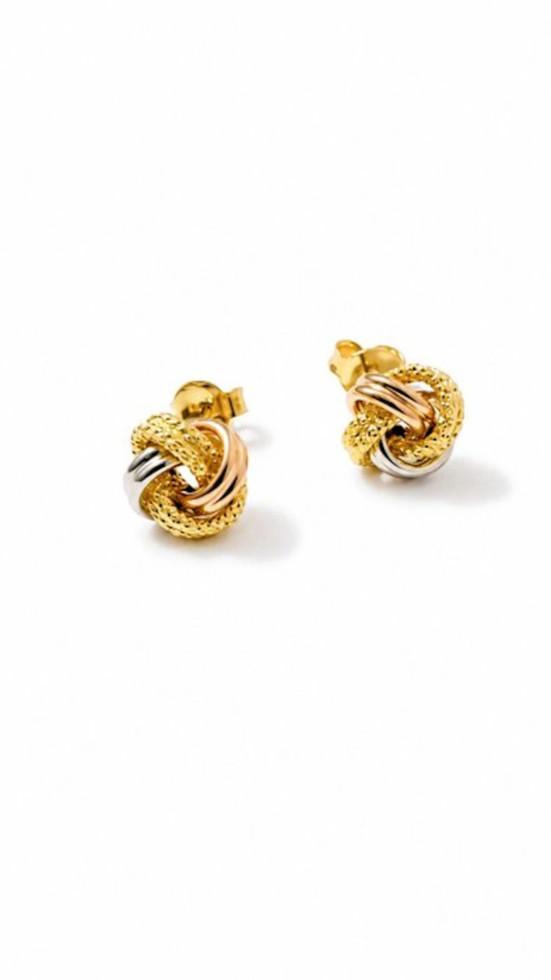 No reserve price - Earrings - 18 kt. Yellow gold - Knot earrings, 1.10 g