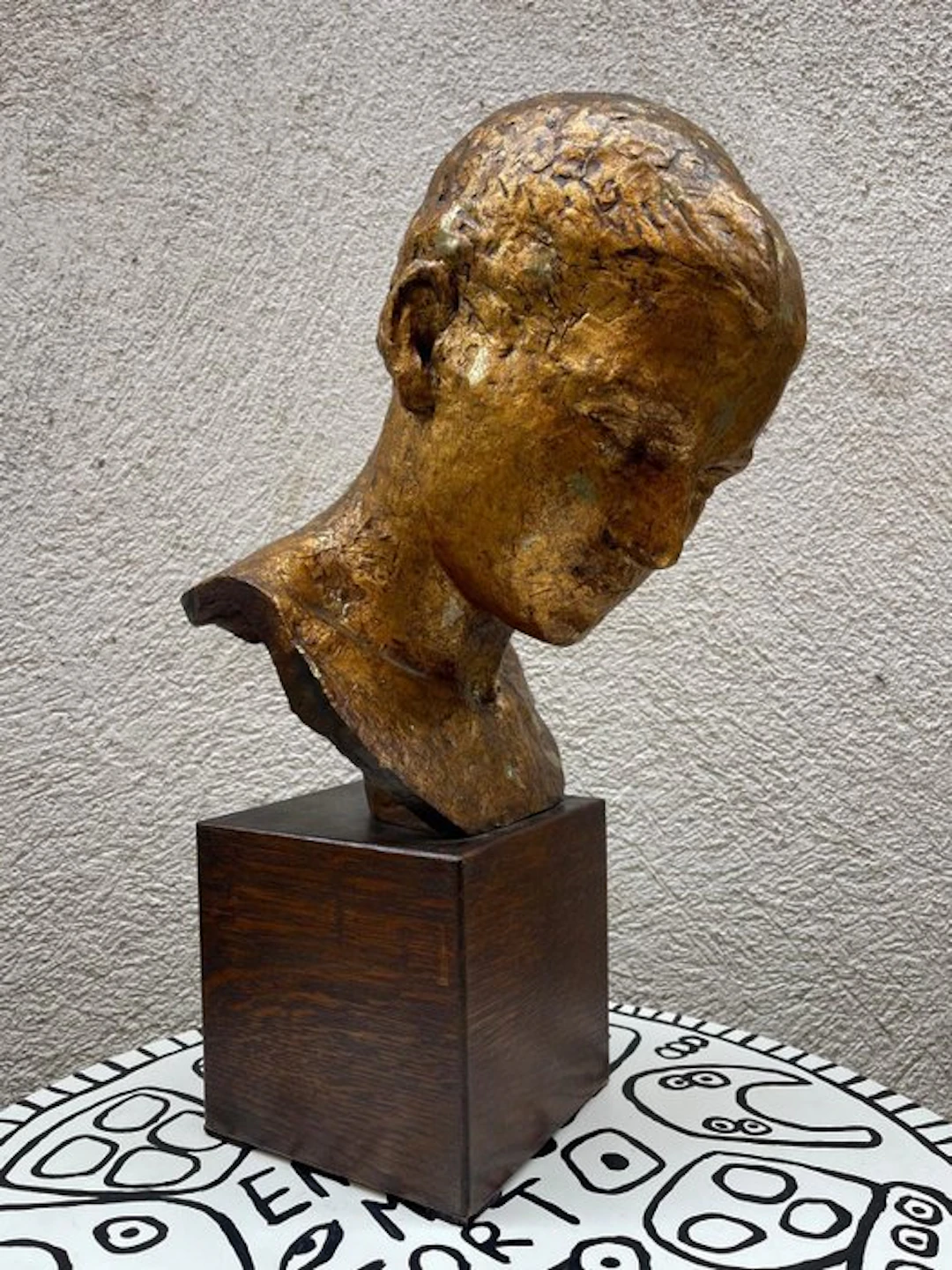 Bust, Buste femme - 60 cm - Plaster, Gold