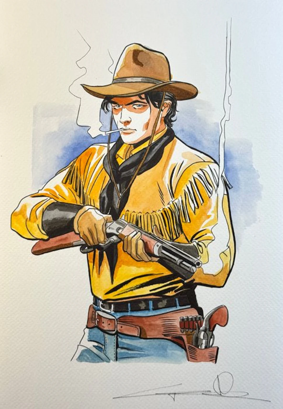 Candita, Giuseppe - 1 Original colour drawing - Tex - Tex Willer young - 2026
