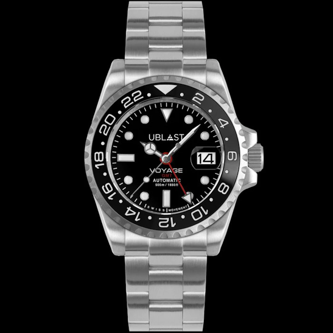 Ublast - Voyage Pro Diver GMT - Automatic Swiss - REF.UBVPD40BK - Men - 2026