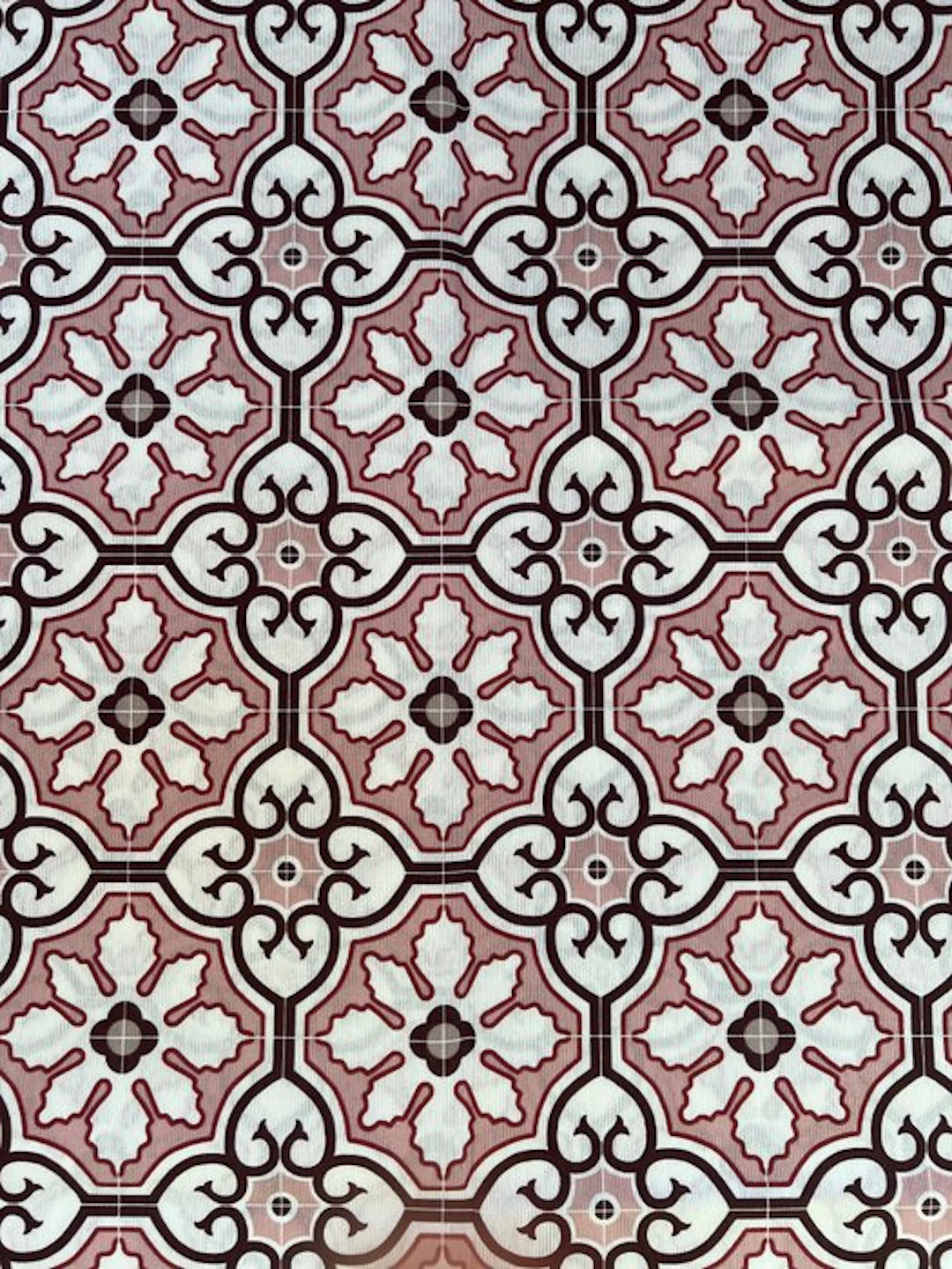 Maiolica Bordeaux – Mediterranean-inspired cotton...