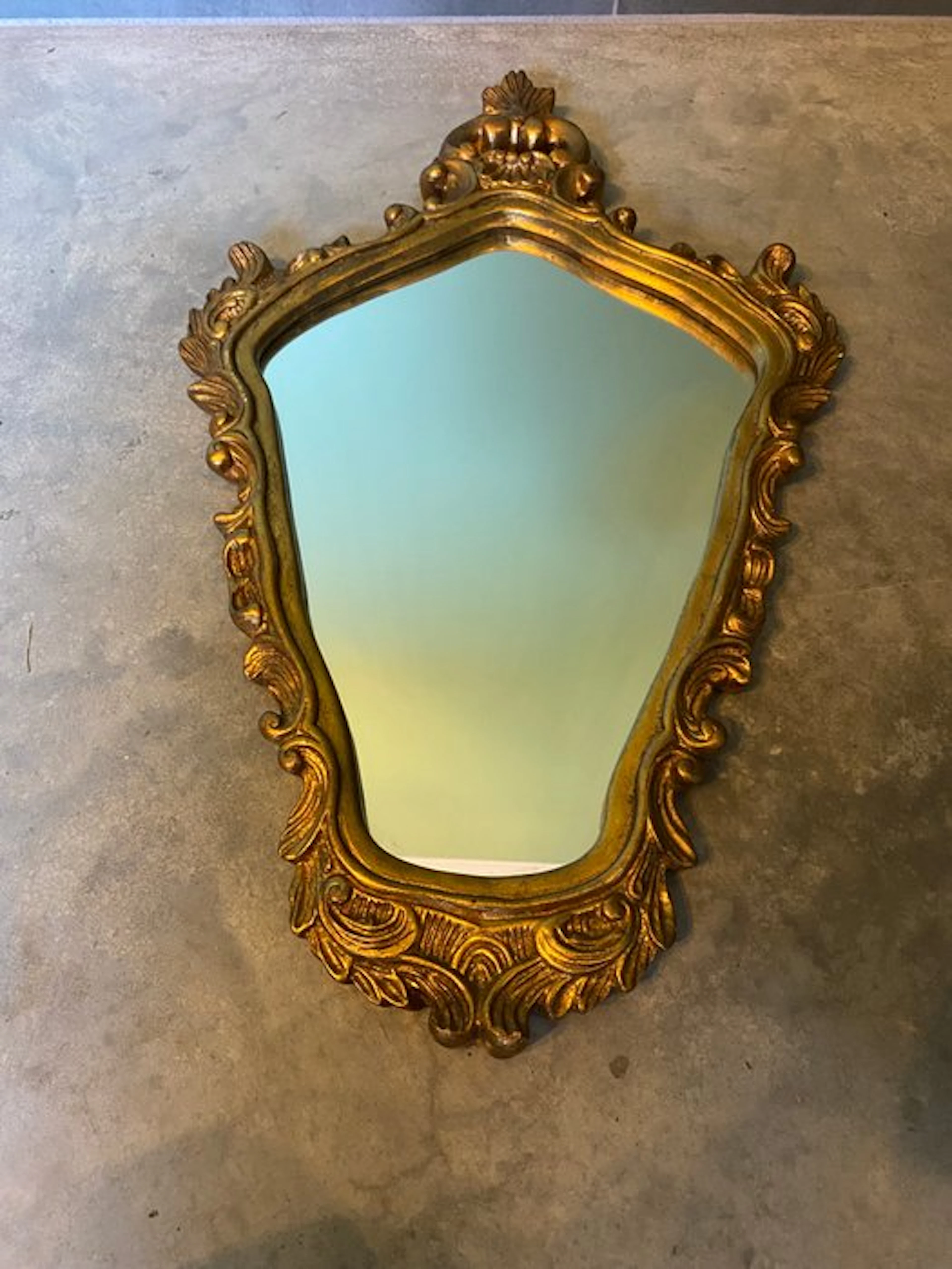 Mirror - Wood, Glass - Gilded wall mirror