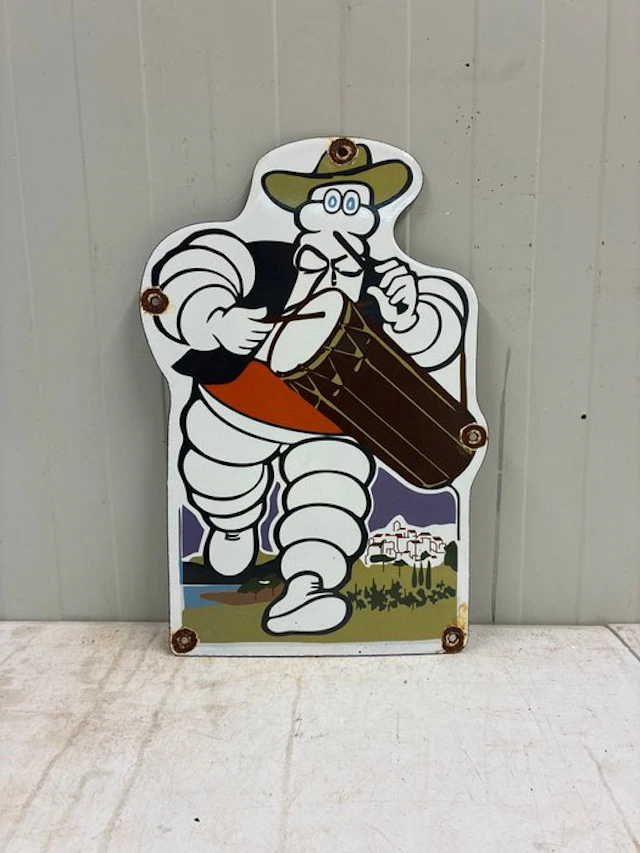 Michelin – Tyres & Accessories – Reclamebord – Bibendum - Enamel sign - Enamel