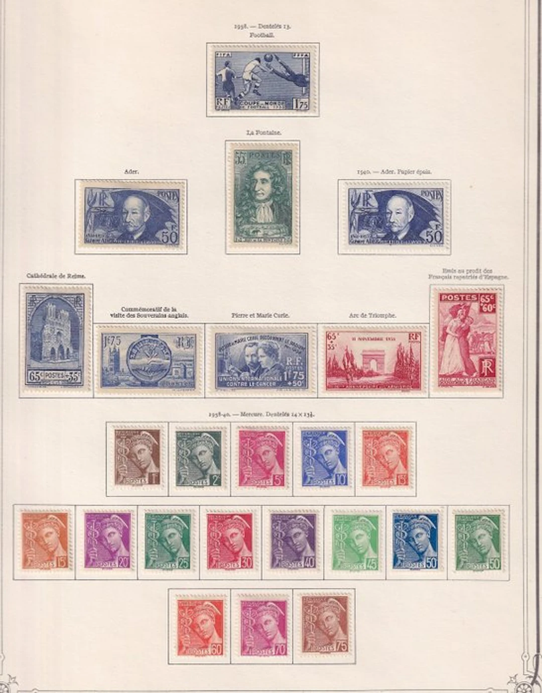 France 1938/1939 - superbe collection de timbres
