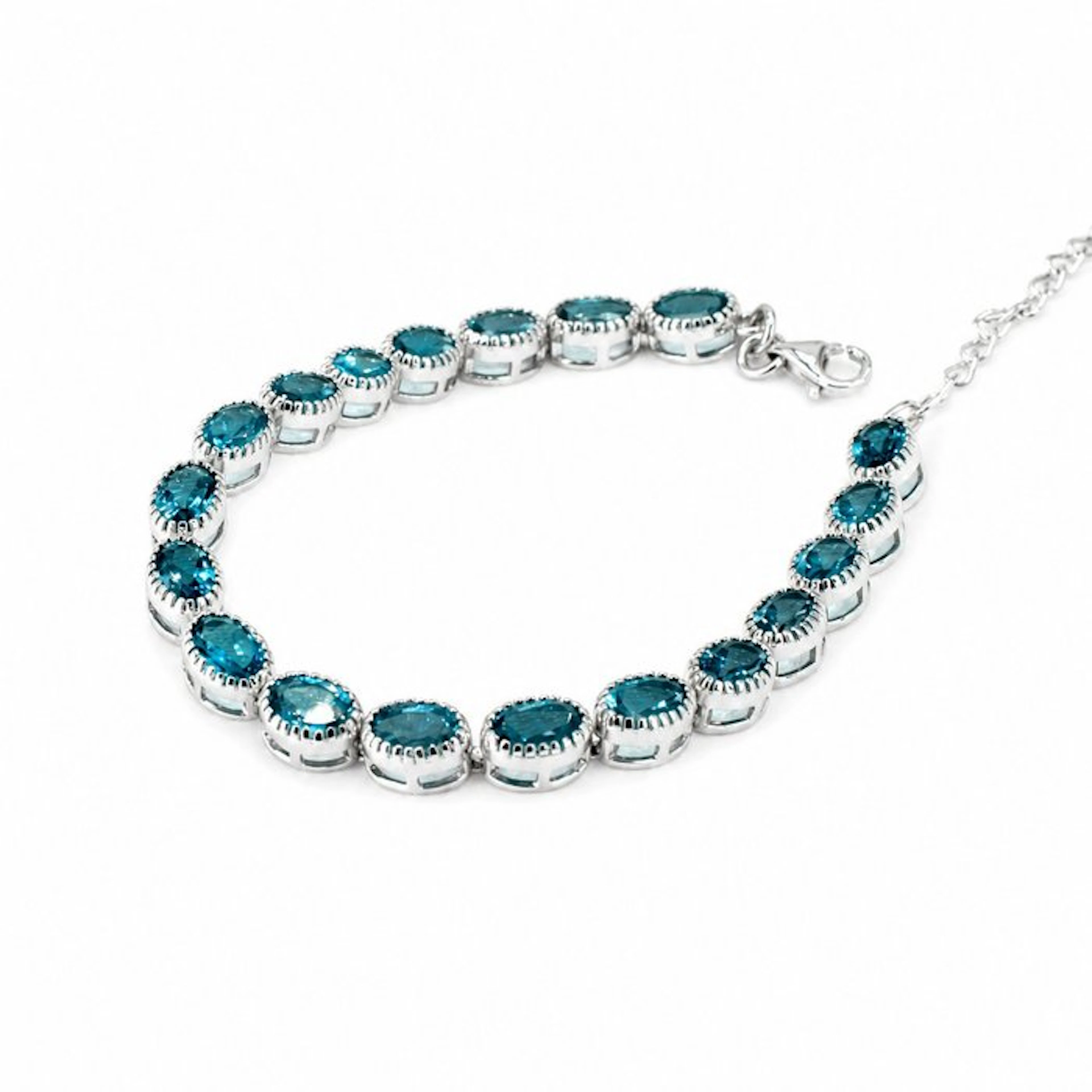 No reserve price - Bracelet Silver - 9.50ct. tw. Topaz - Blue London