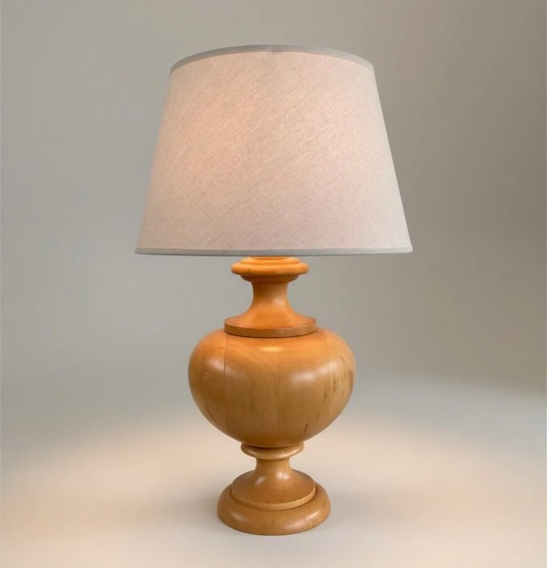 Maison Le Dauphin - Table lamp - Randers - Wood, Textile