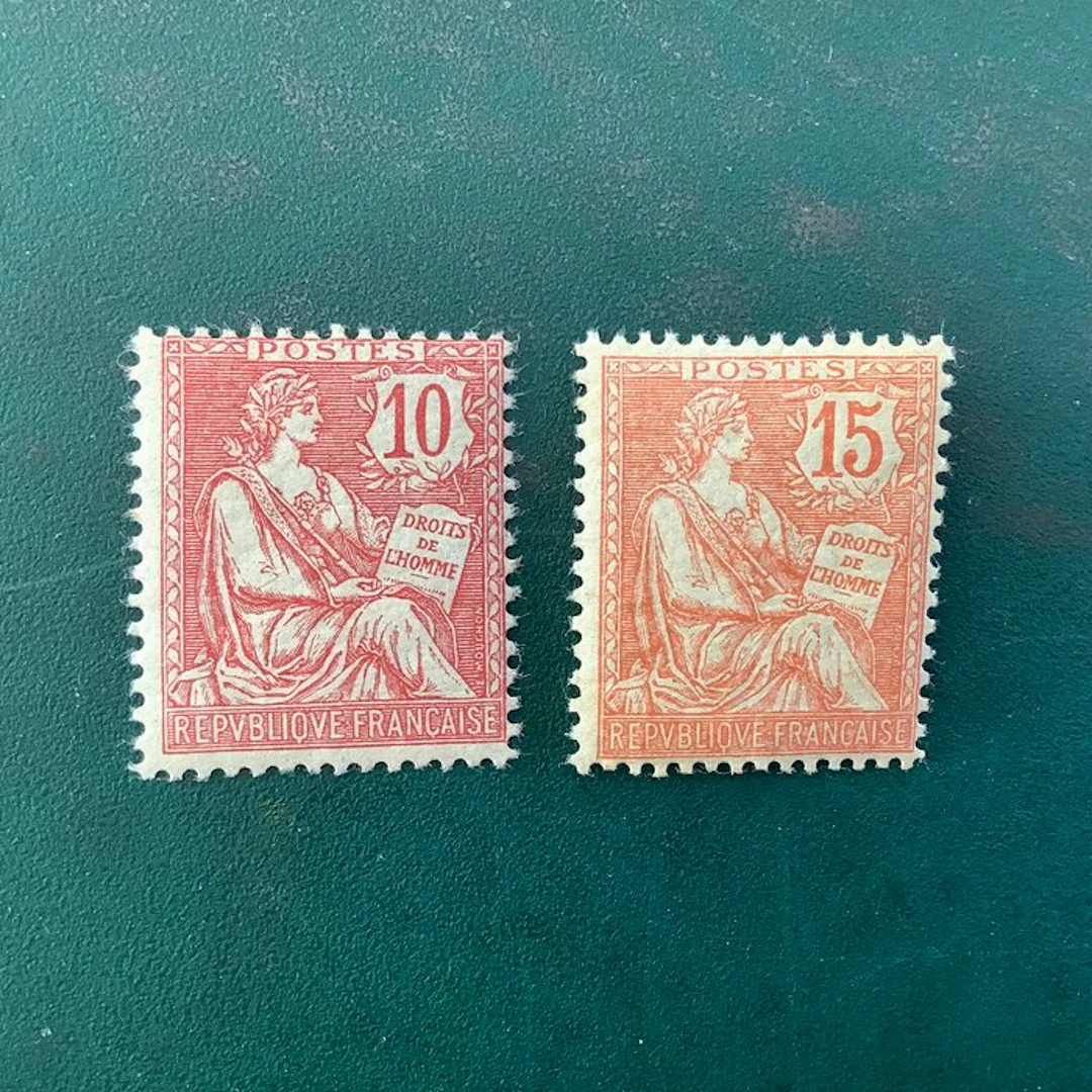 France 1902 - 10c and 15c Mouchon Retouched - MNH - Yvert 124/125