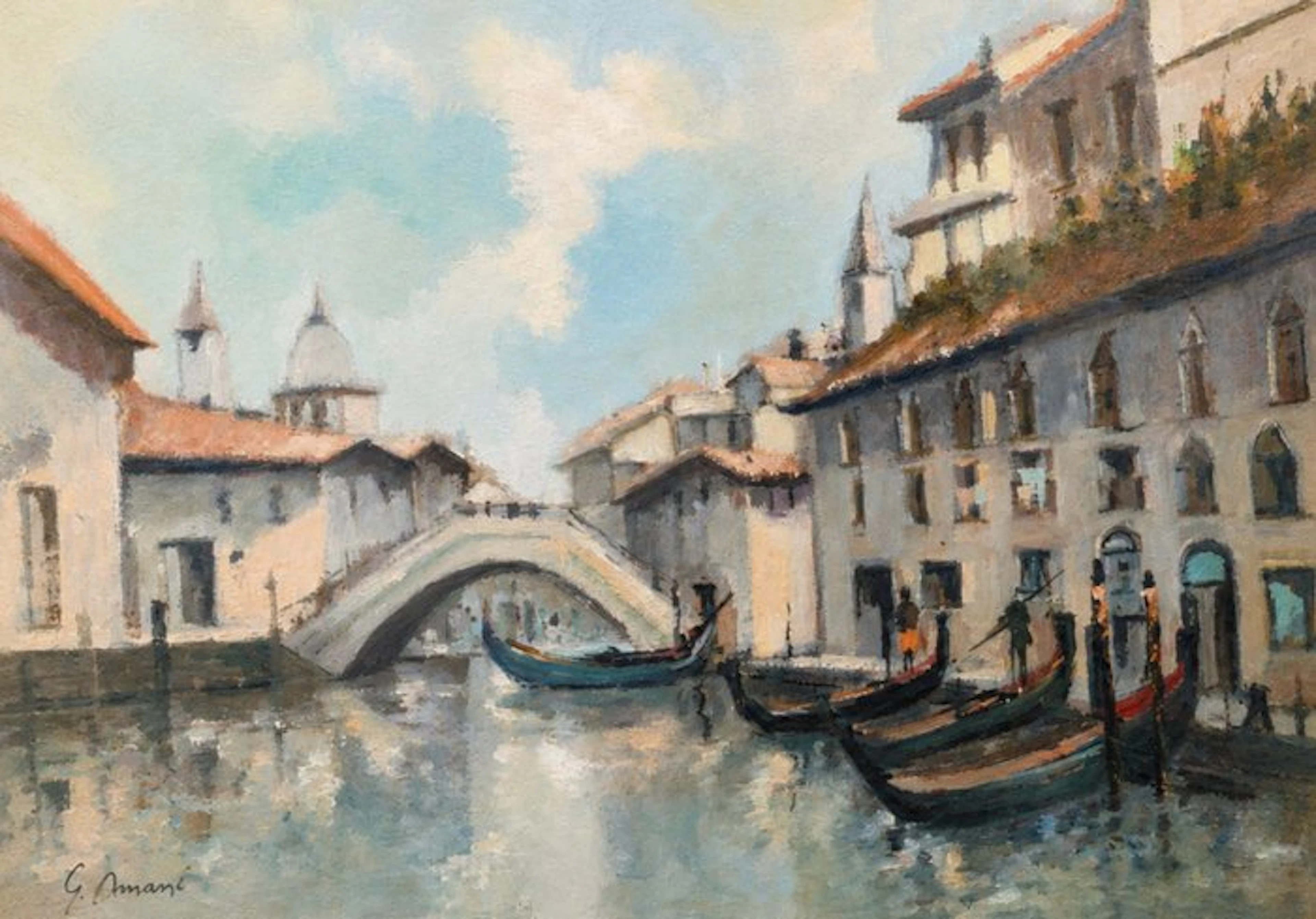 Italian school (XX) - Canale a Venezia