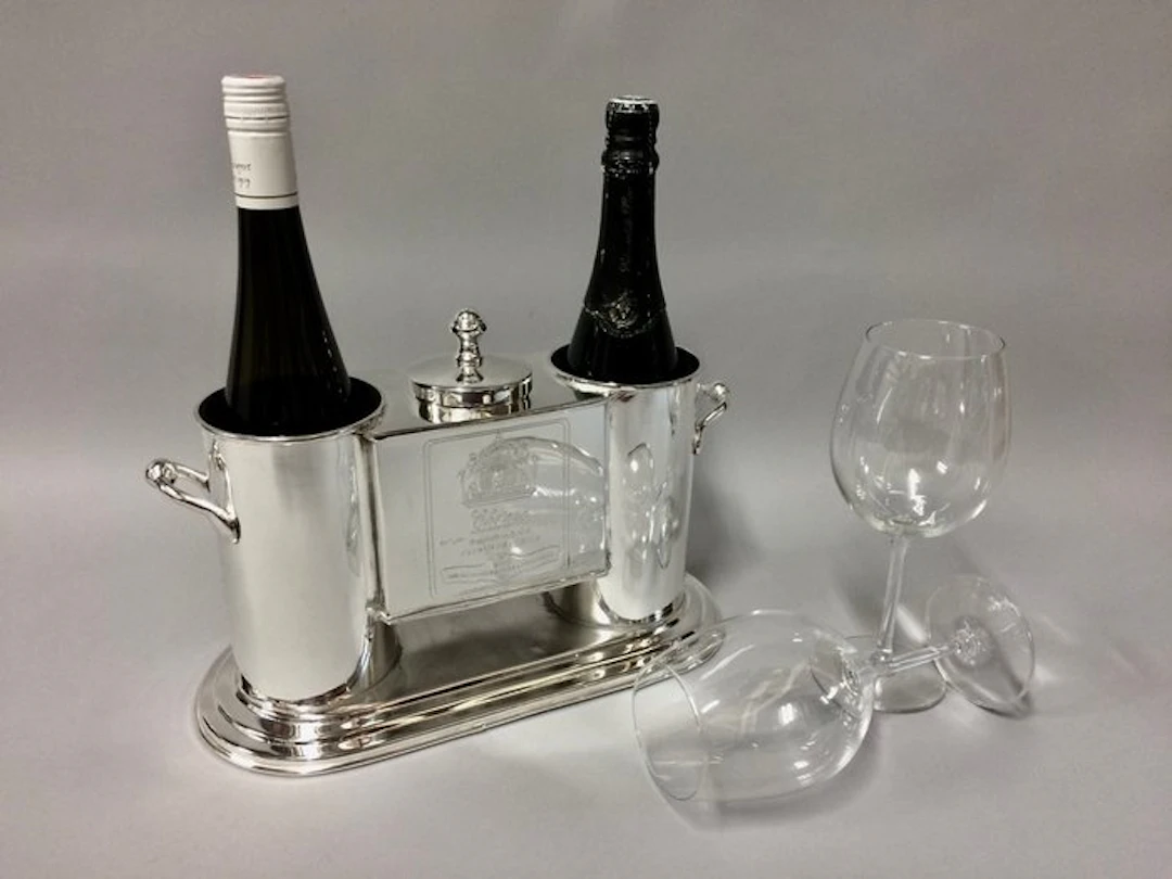 Wine cooler - Vintage Cooler for two bottles with...