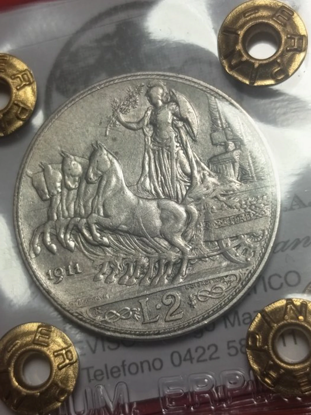 Italy, Kingdom Vittorio Emanuele III. 1 Lira 1911 "Quadriga Veloce"