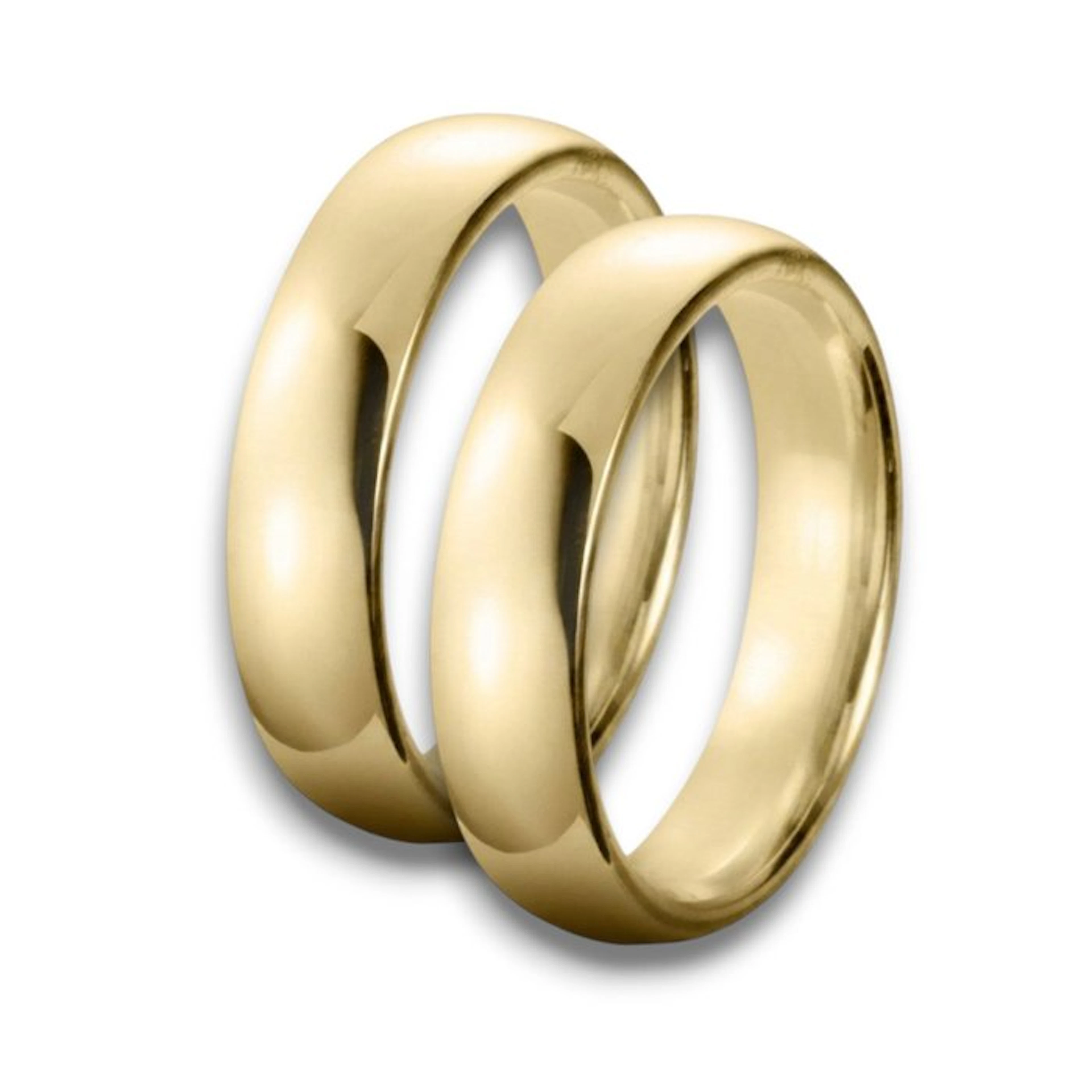Wedding ring - 18 kt. Yellow gold - Comfortable wedding bands, 5mm, 16g total.