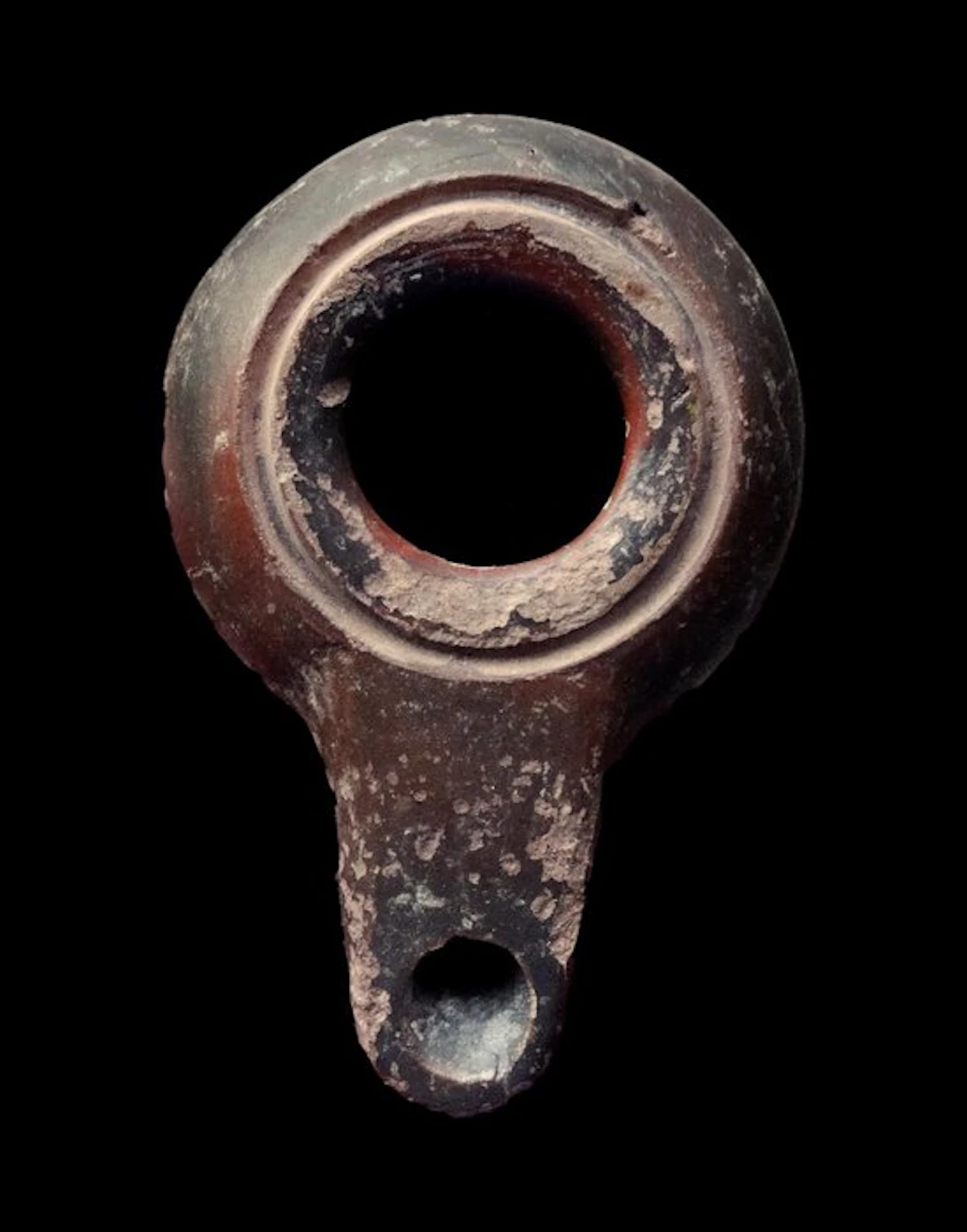 Ancient Greek Greek oil lamp - authenticated by Jean...