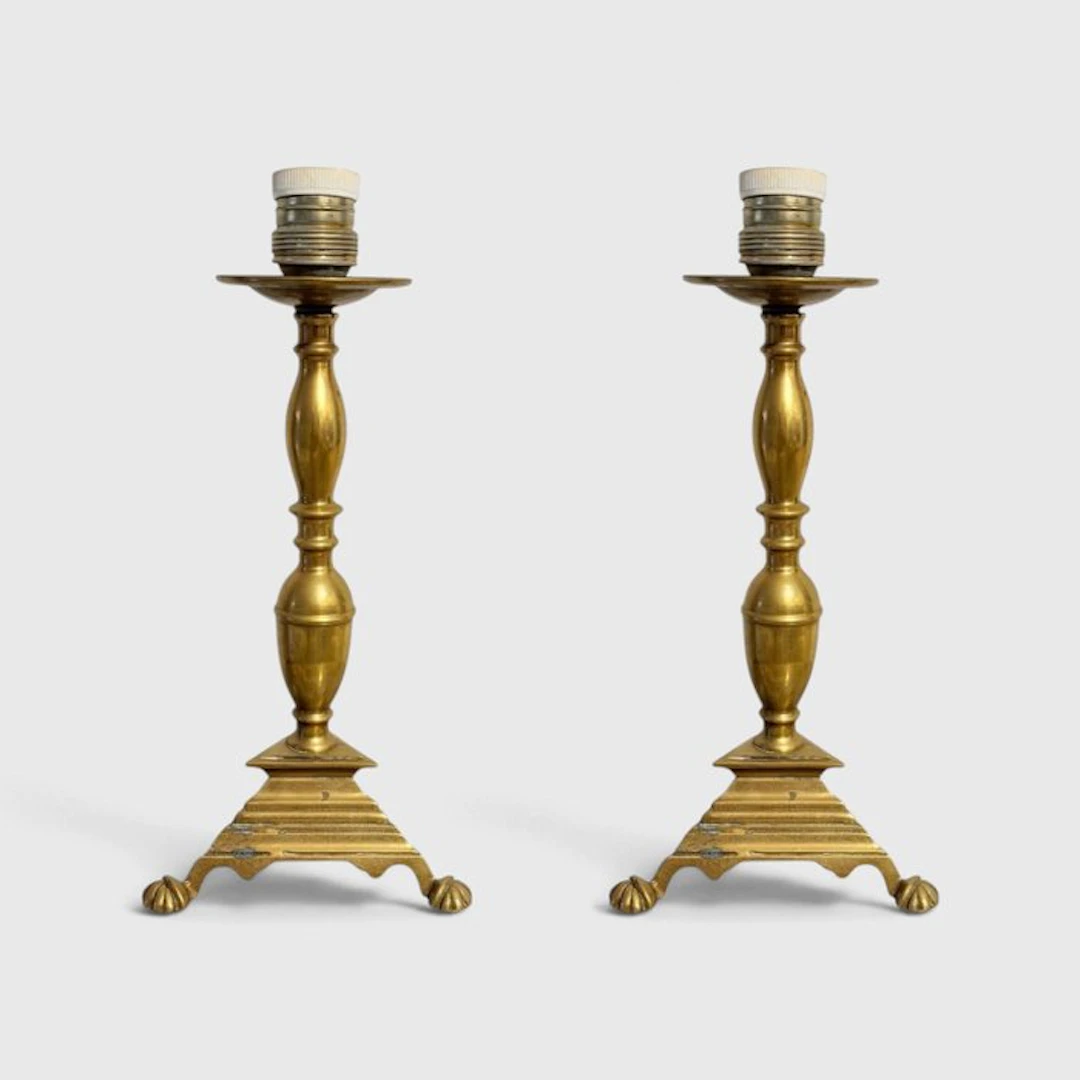 Candelabrum (2) - Brass - Neo-Gothics
