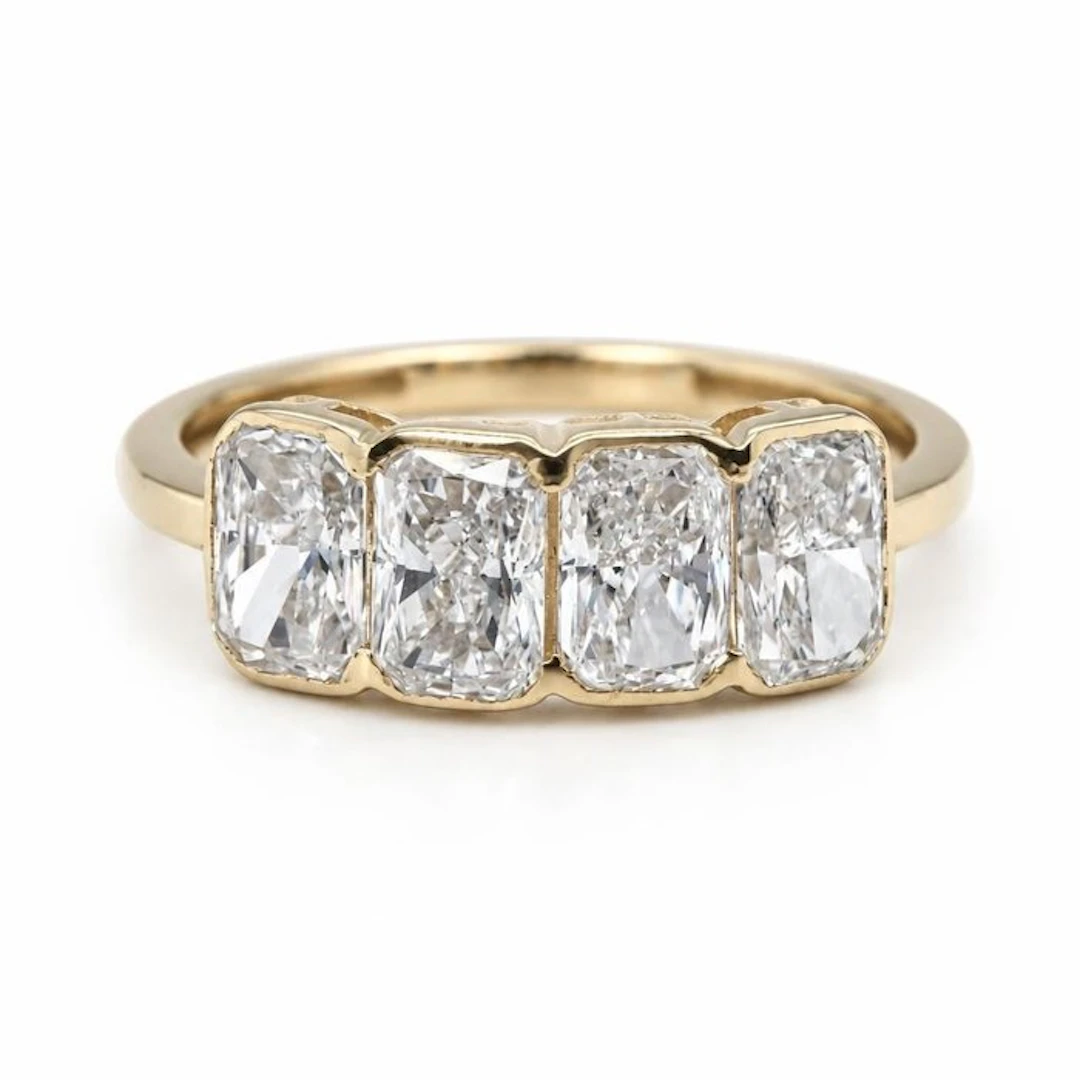 No reserve price - Ring - 14 kt. Yellow gold - 2.29ct. tw. Diamond (Lab-grown)