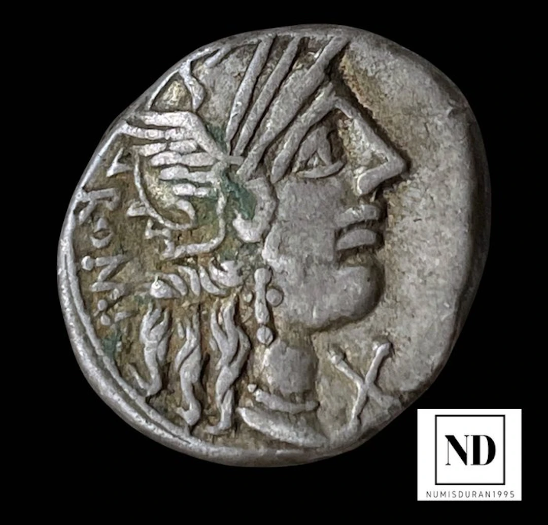 Roman Republic. M. Fannius C.f, 123 a.C.. Denarius Rome