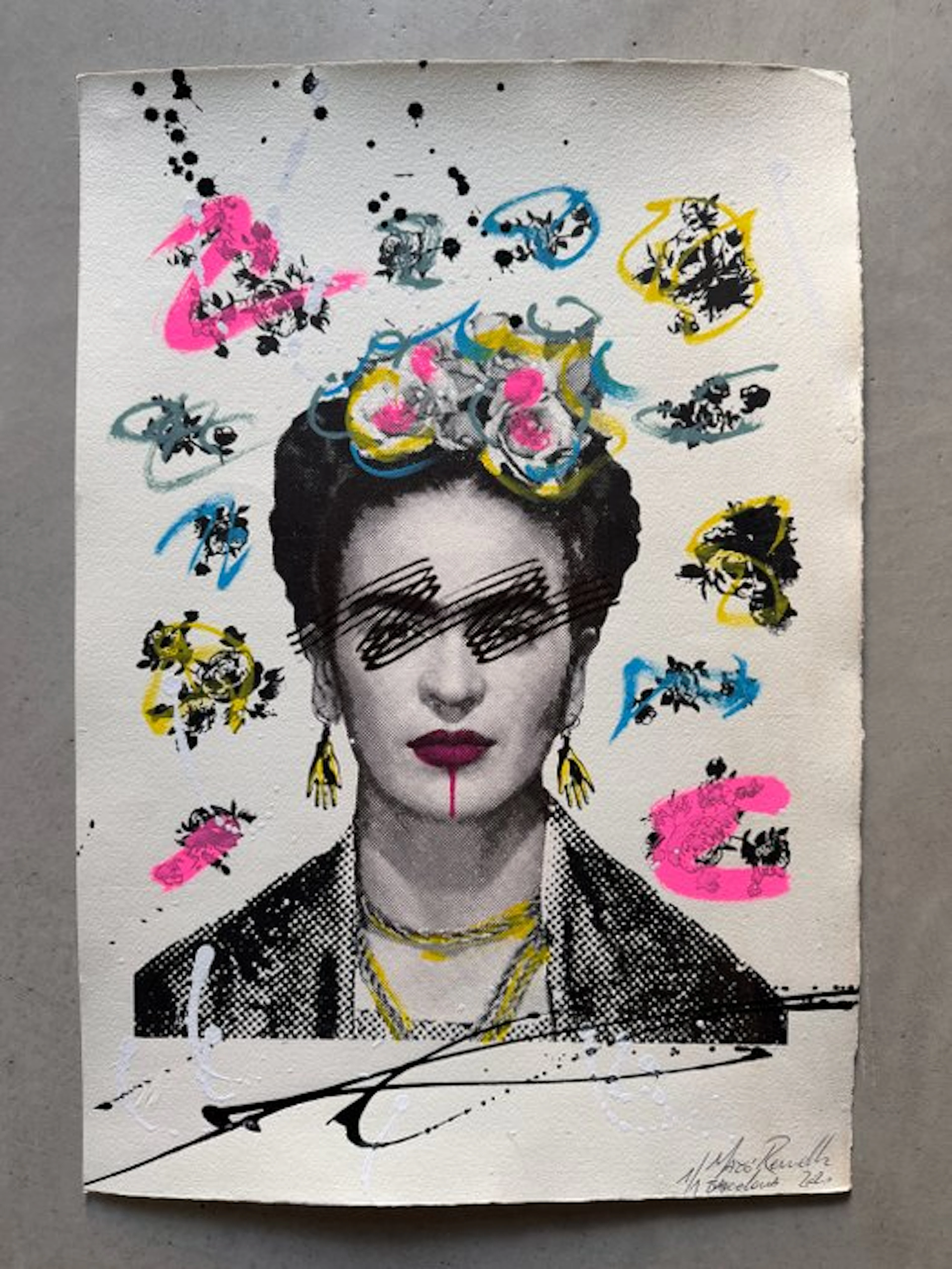 Maxo Renella - Frida Kahlo (handfinished unique 1/1)