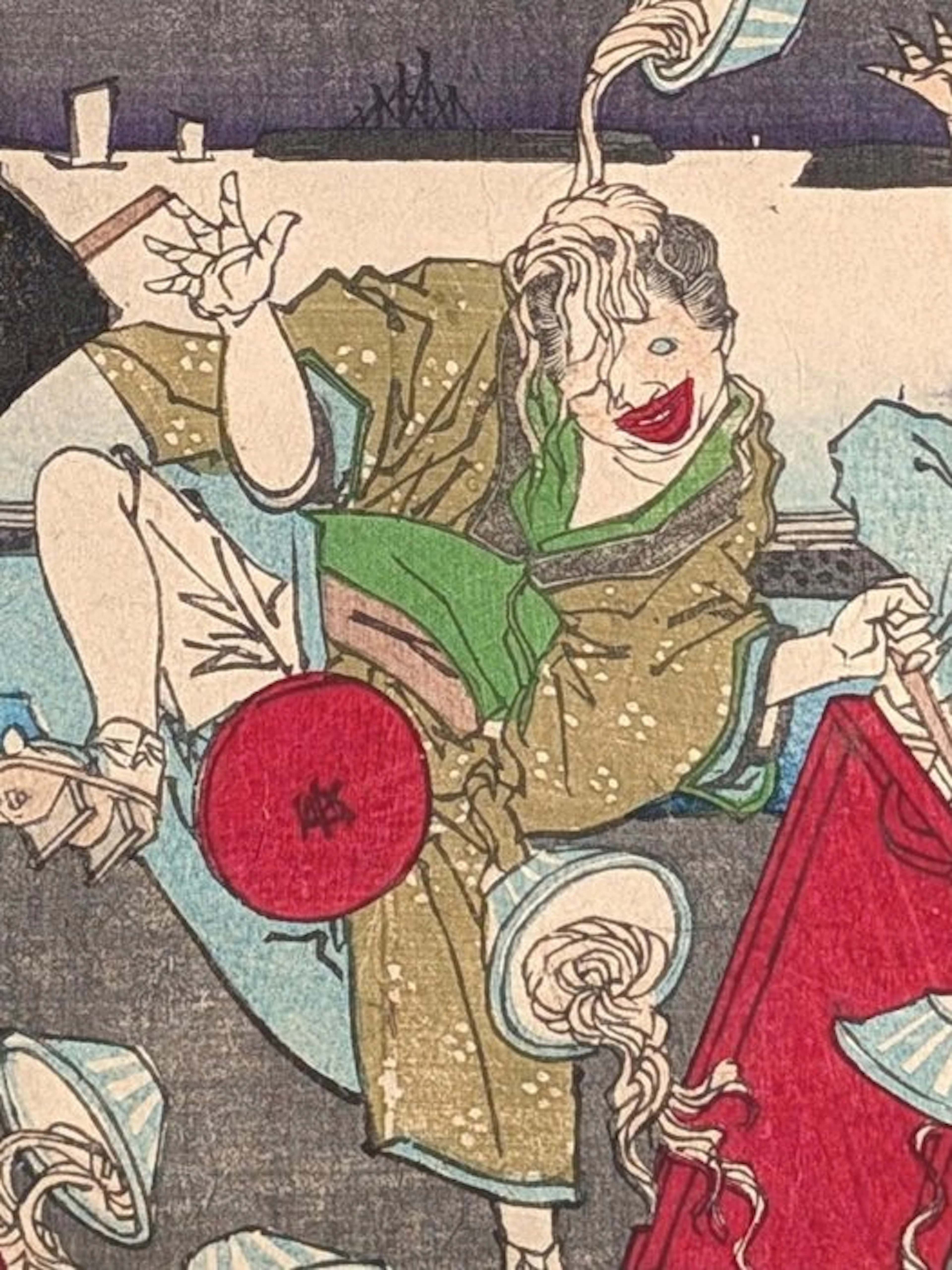 Yoshitoshi – Comic Pictures of Tokyo (1881) – Shinagawa...