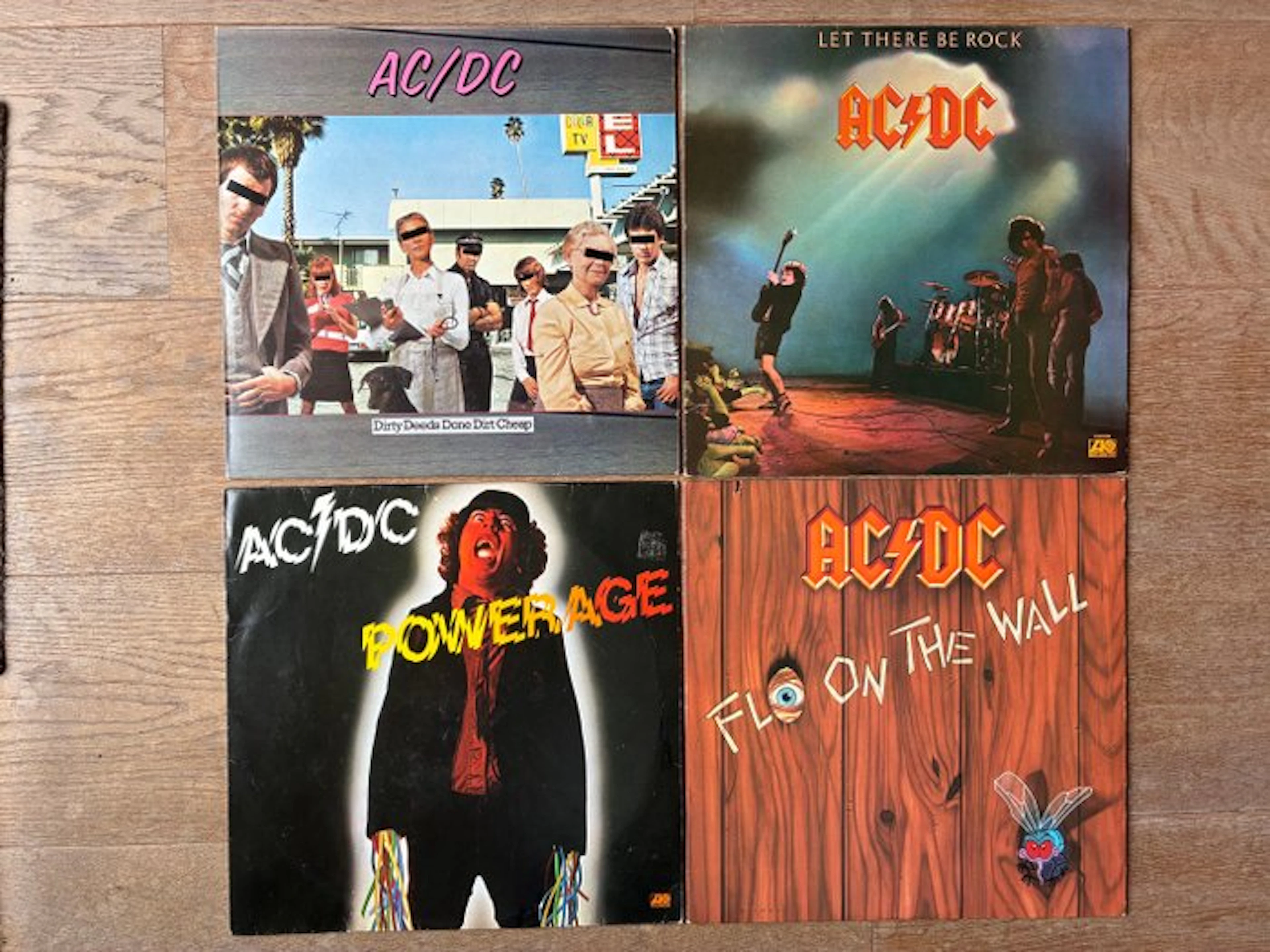 AC/DC - 4x Albums - LP albums (multiple items) - 1976