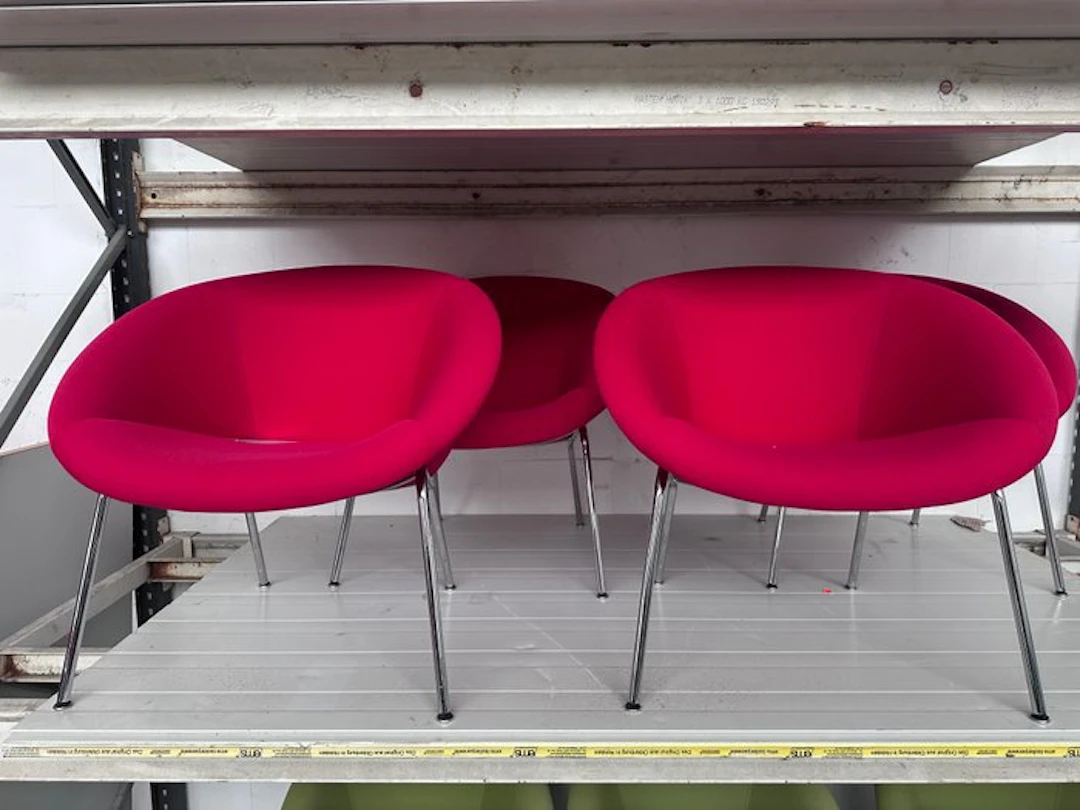 Walter Knoll - Armchair (4) - 369 armchairs - Textile, Metal