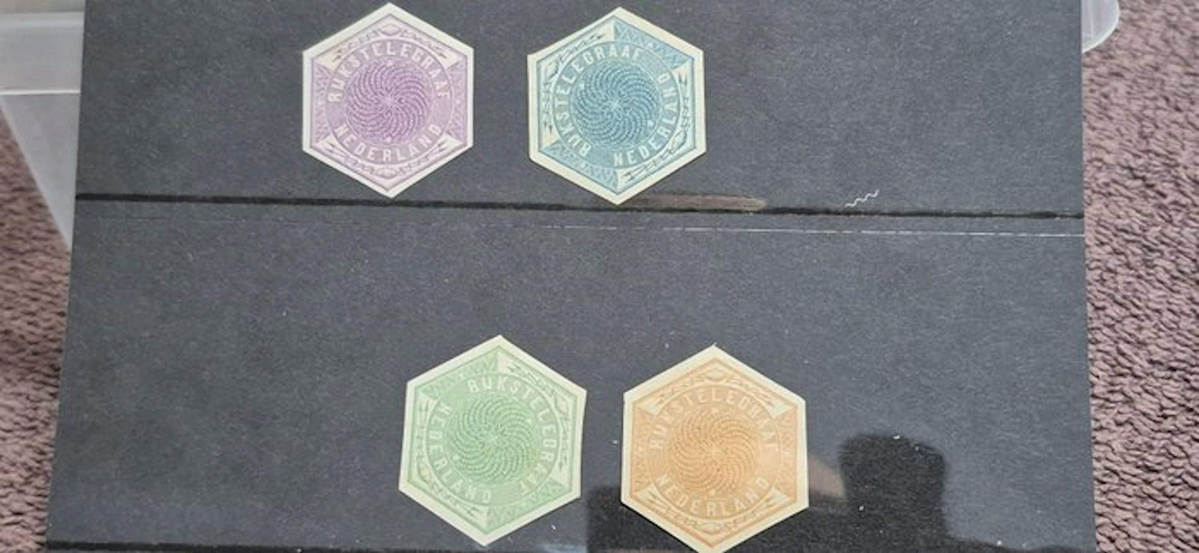Netherlands 1888 - Proof print: 4 stamps. In very good condition