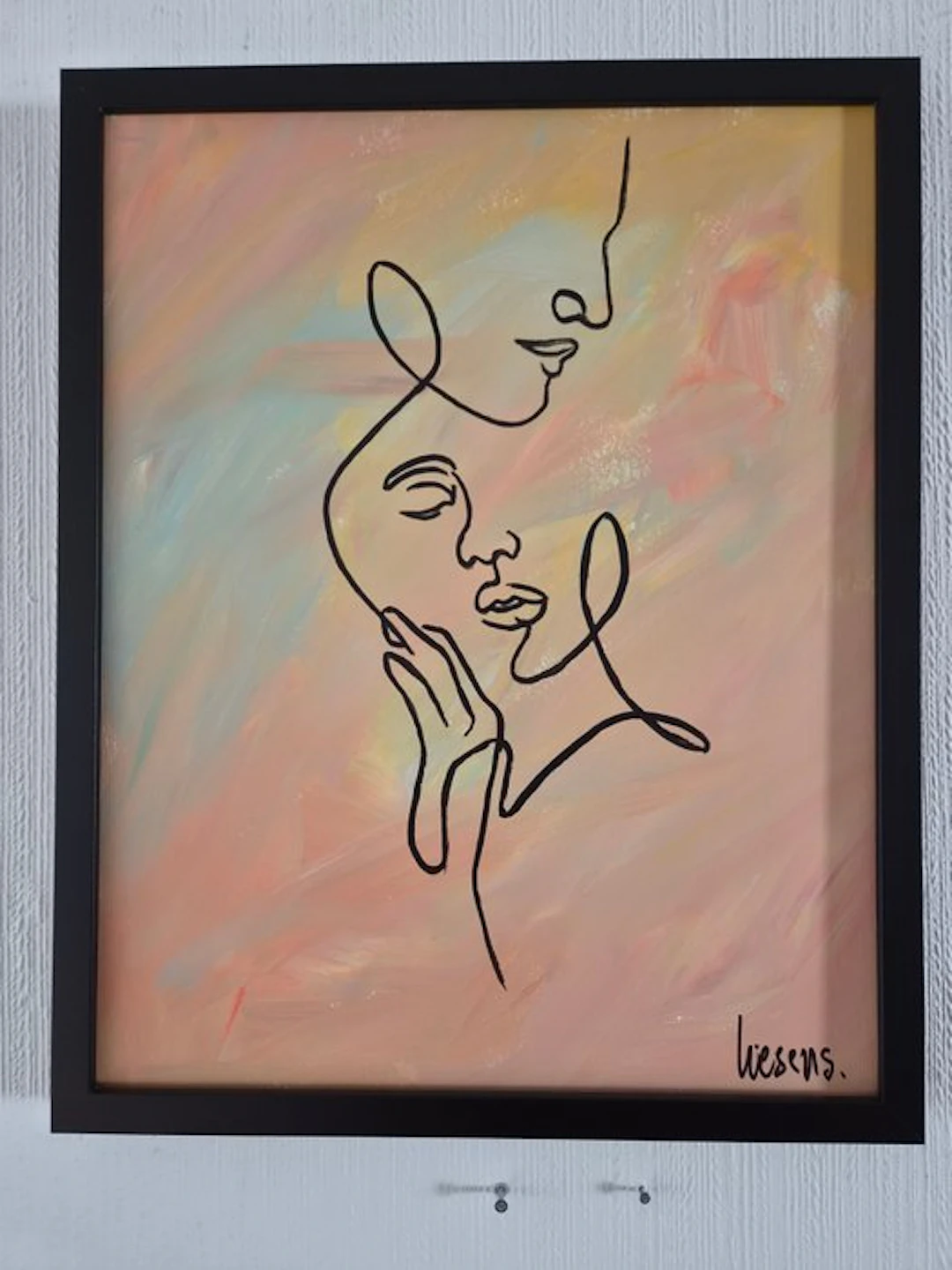 Liesens - only relax (Handpainted on canvas met lijst)