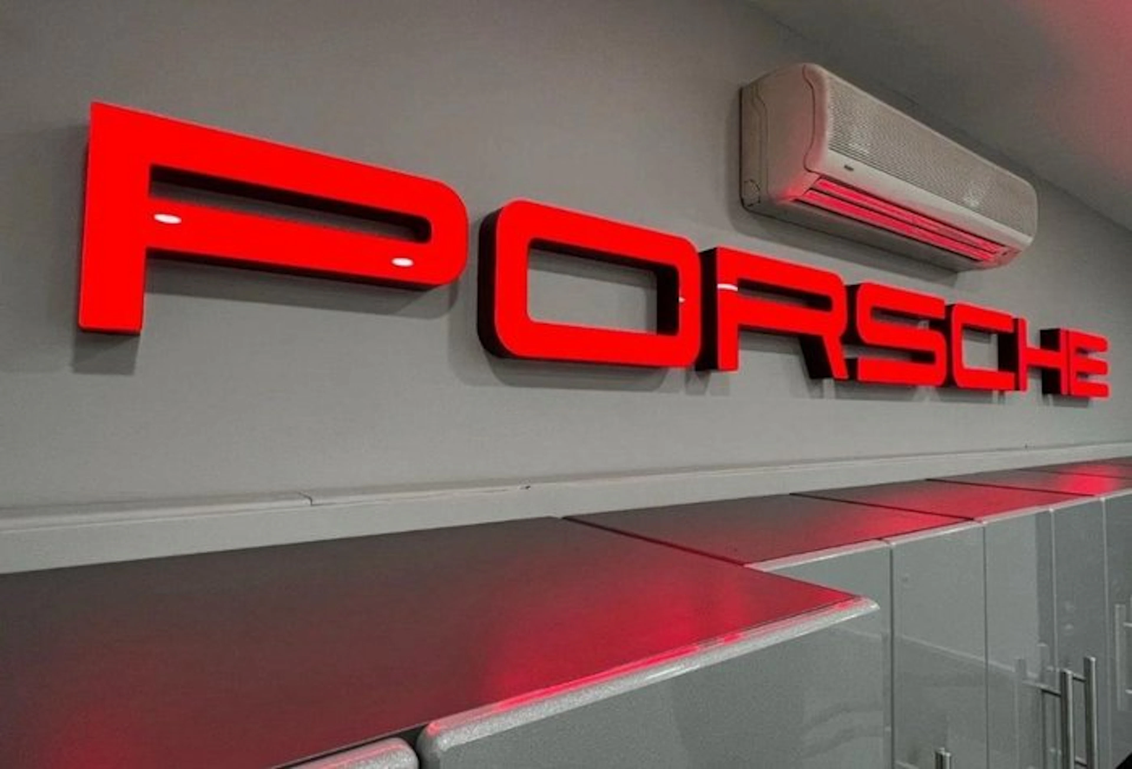 porsche-sign - PORSCHE XXXL 310cm Letter Garage Sign...