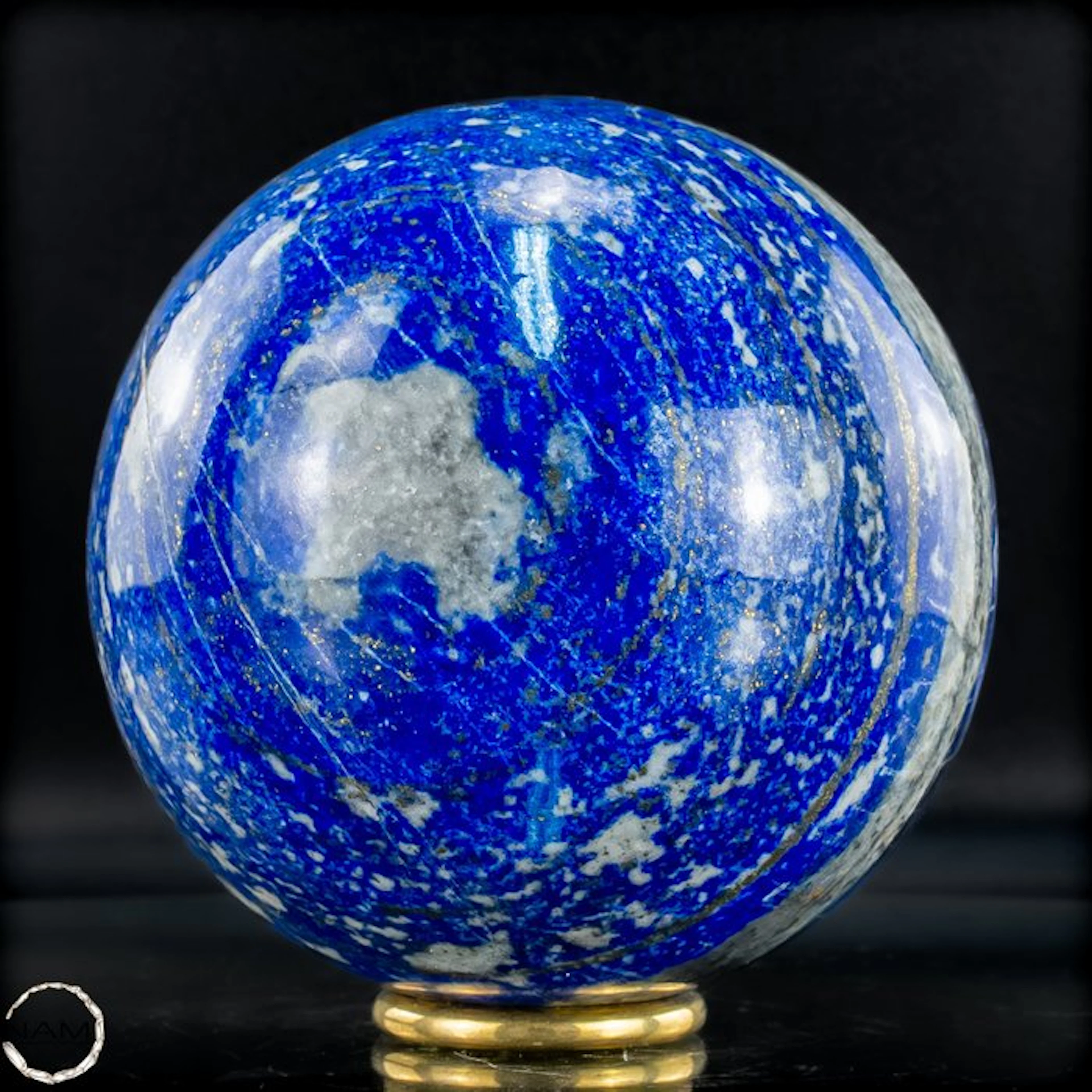 Natural Royal Blue Lapislazuli and Pyrite Sphere- 2181.81 g