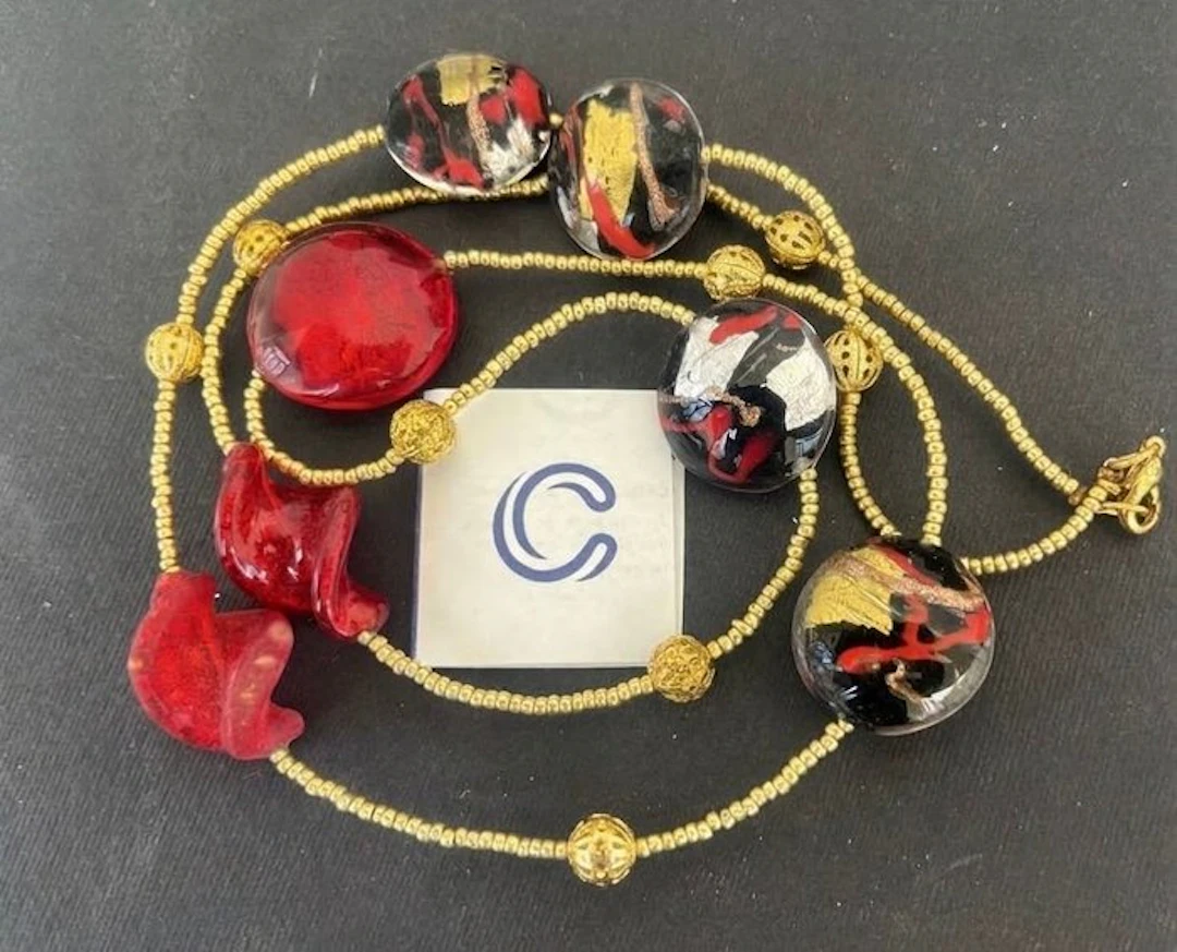 24 kt. - Yellow gold, Murano - Statement necklace