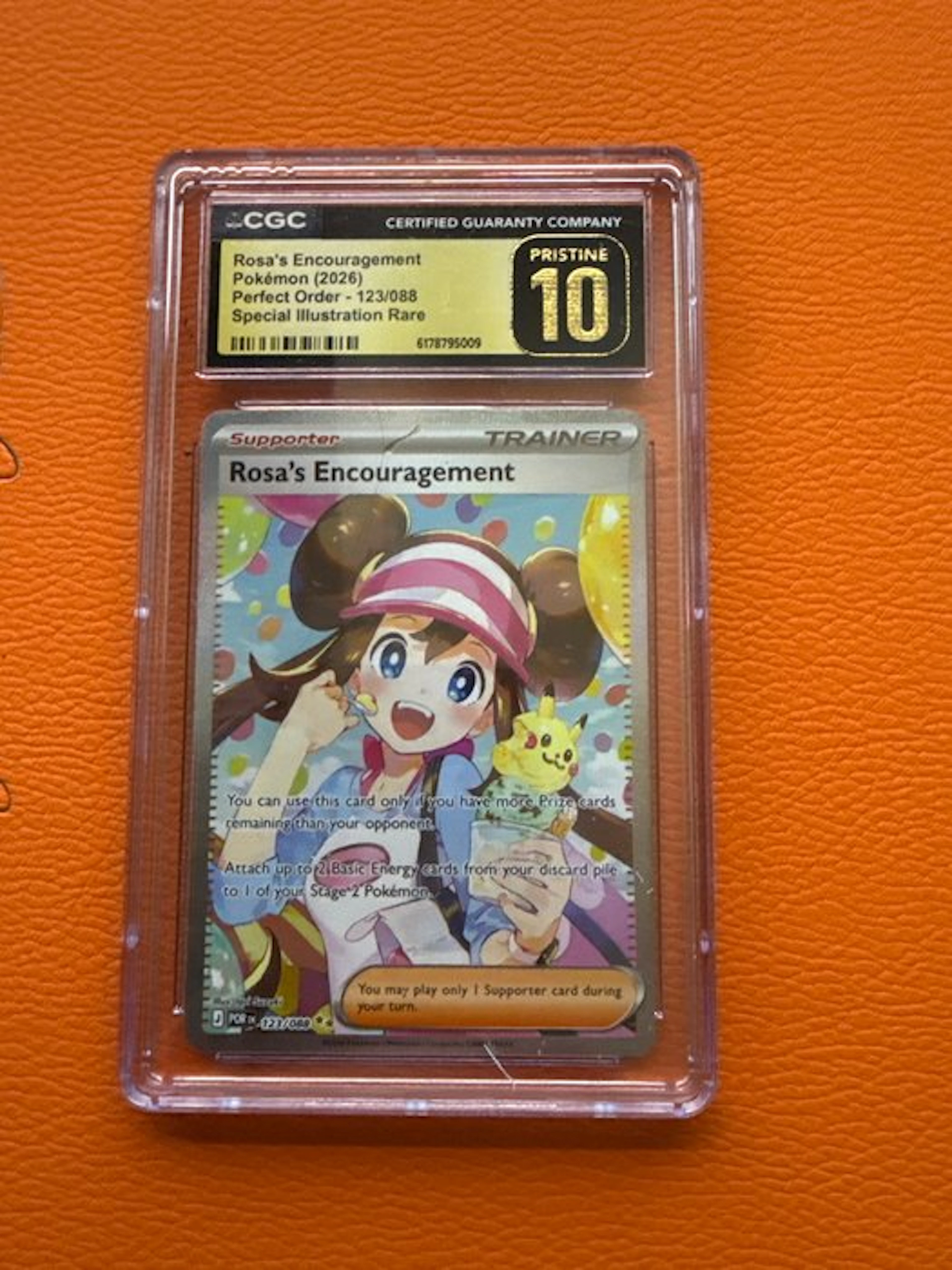 Pokémon - 1 Graded card - Rosa encouragement 123/088 Full art